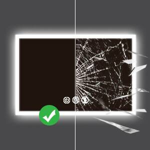 Alt View 4. LOVMOR - Lovmor 28x48 Inch LED Bathroom Mirror with Anti Fog Dimmable Lights 3 Color Temperature Memory Function ETL Certified - slive.