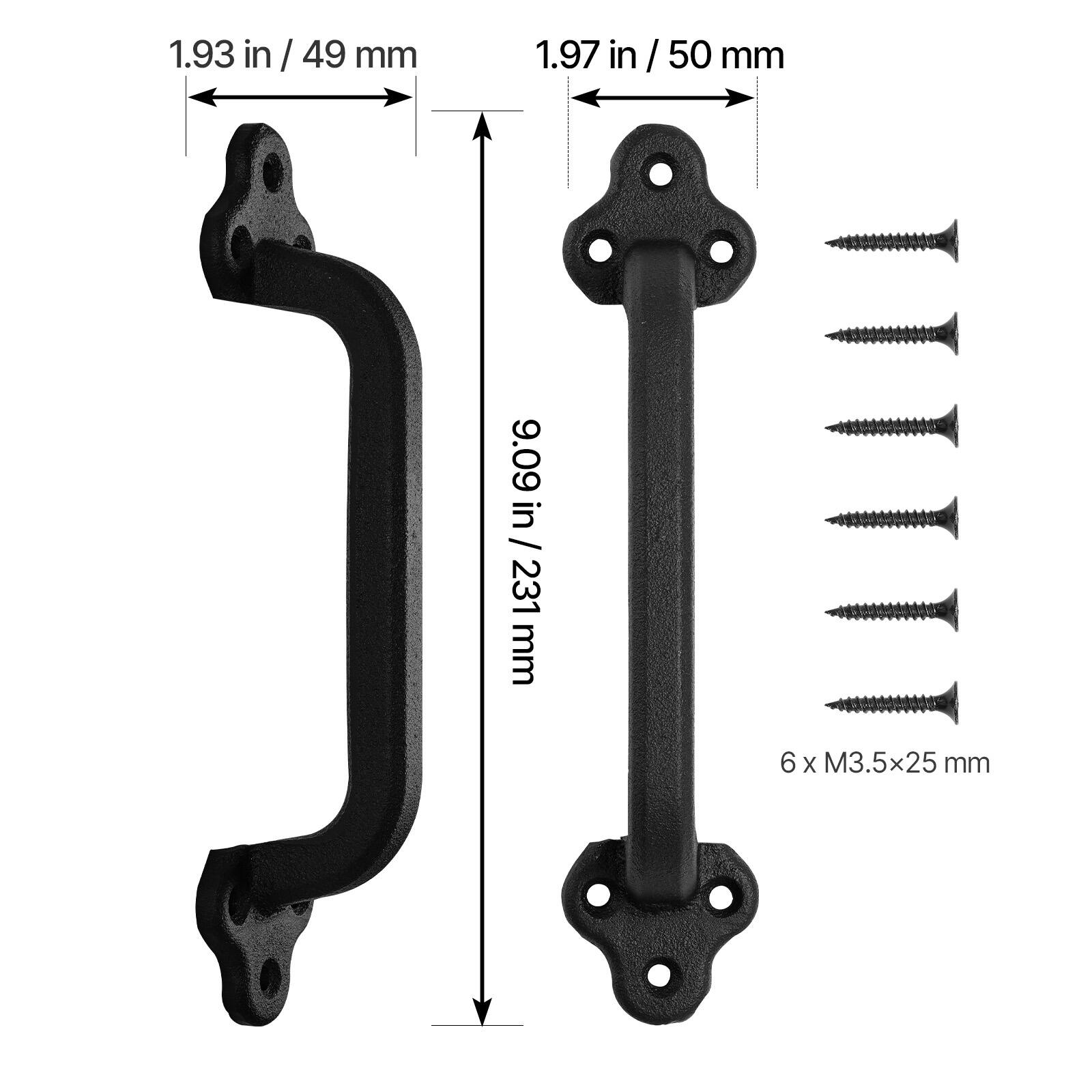 1.93 in / 49 mm  
1.97 in / 50 mm  
9.09 in / 231 mm  
6 x M3.5x25 mm