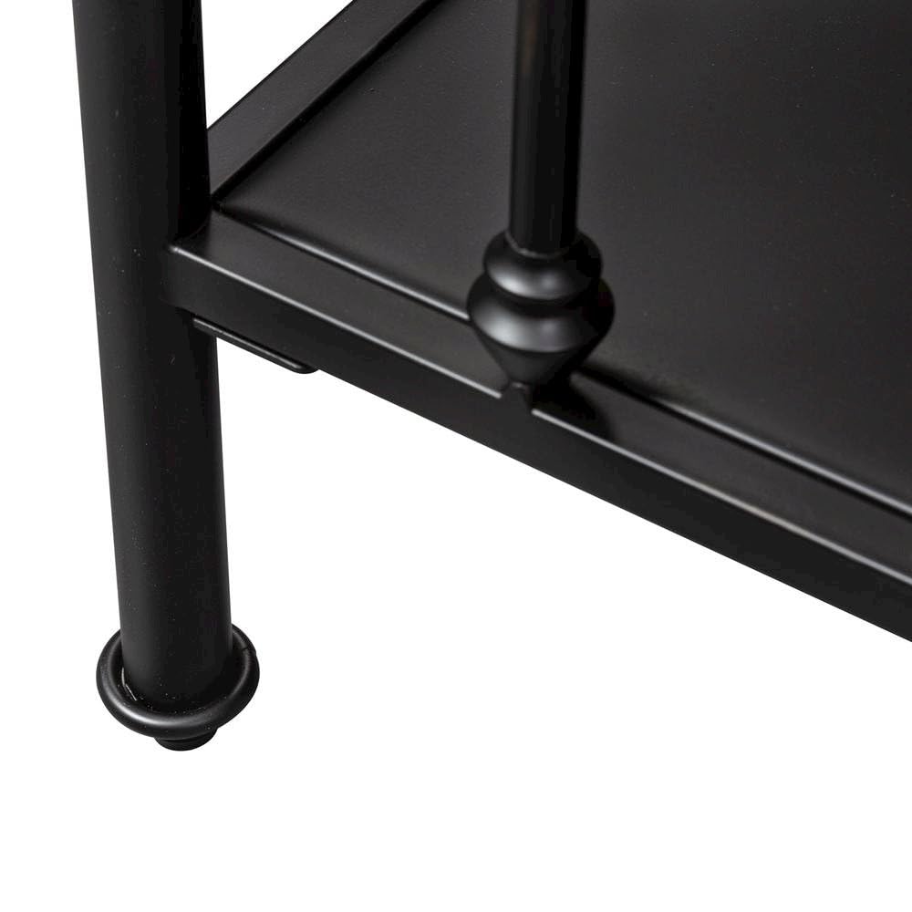 Alt View 3. Starlight Canyon Home - Black Metal Nightstand – Stylish Metal Side Table for Bedroom or Living Room - Black.