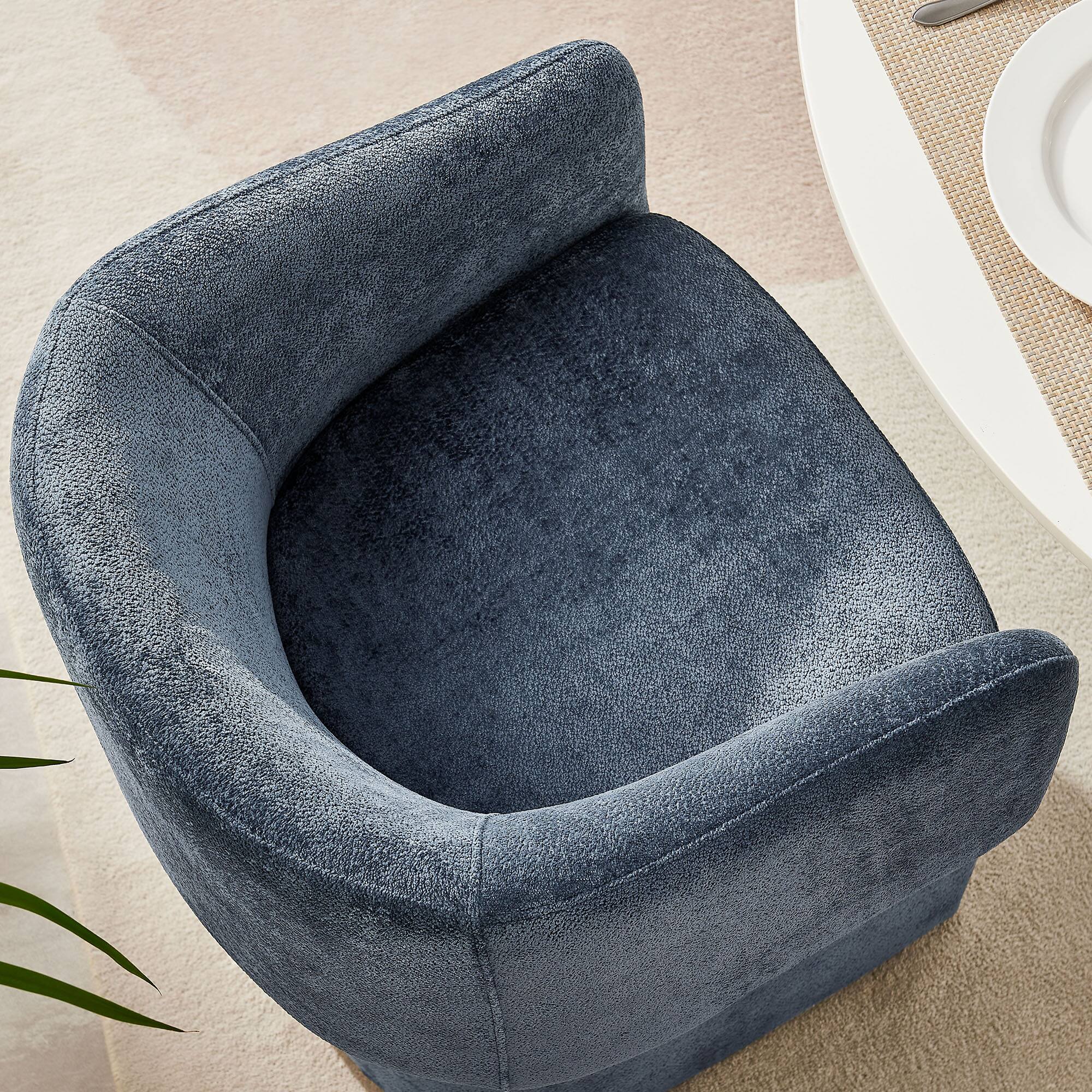Alt View 2. Modway - Verity Barrel Back Dining Armchair - Slate Blue.