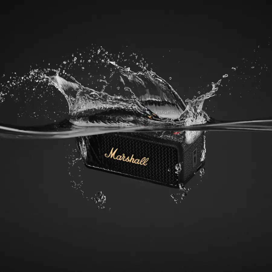 Alt View 16. Marshall - Emberton III Portable Bluetooth Speaker - Black and Brass.