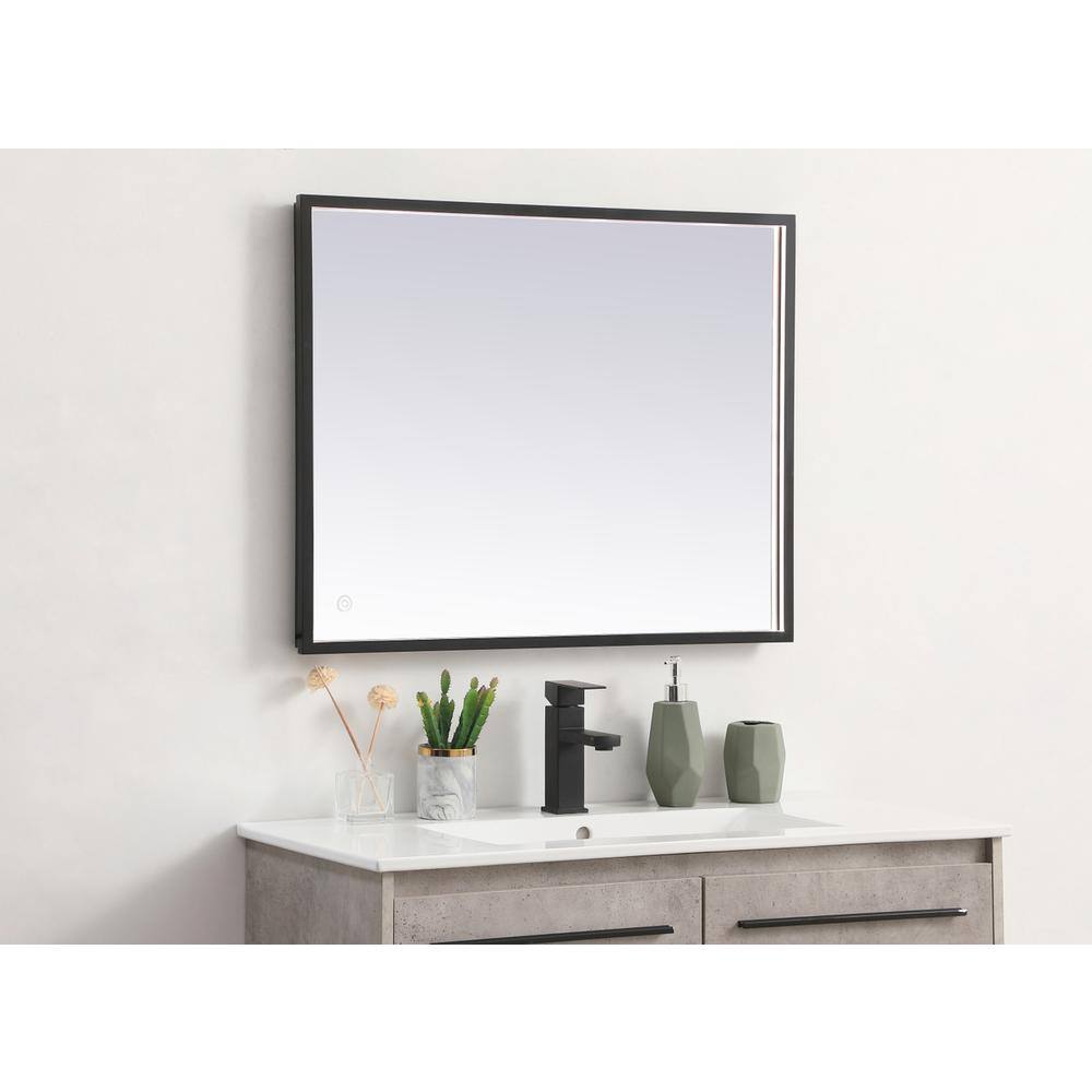 Alt View 9. Elegant Decor - Pier 24x30 inch LED mirror with adjustable color temperature - Black.