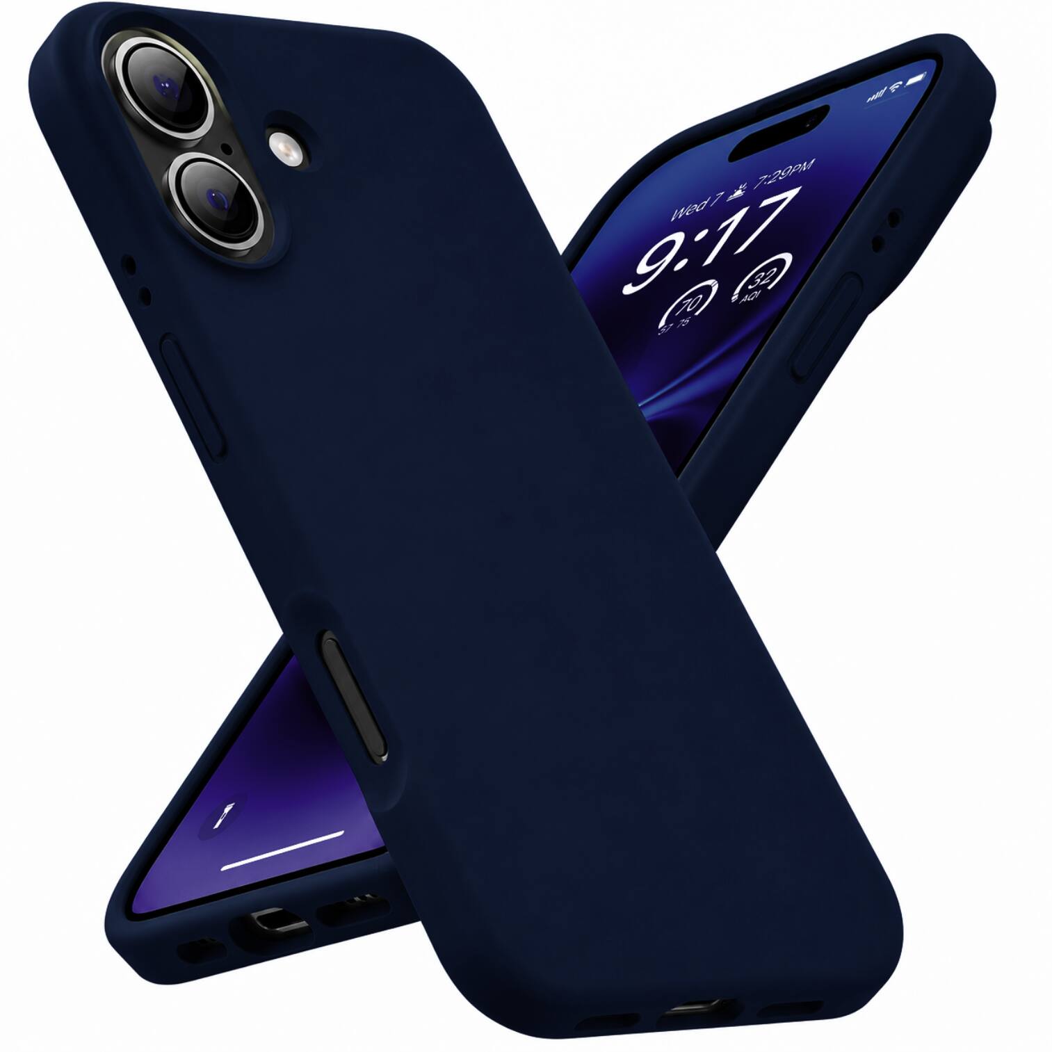 Entronix - iPhone 16 Plus Case - Soft-Touch Liquid Silicone Protection - Navy