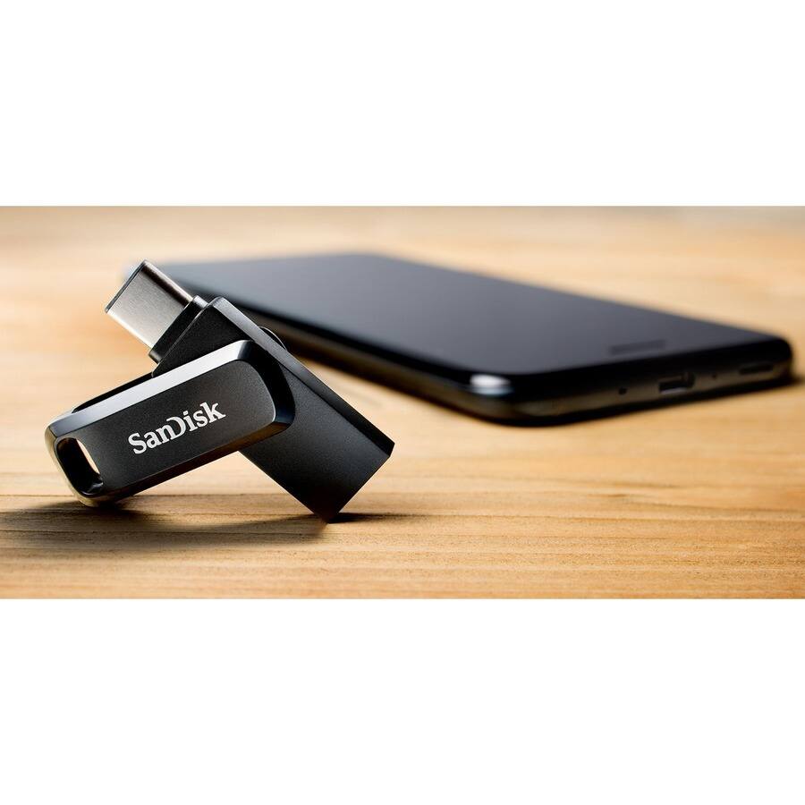 Alt View 3. SANDISK - SanDisk Ultra Dual Drive Go USB Type-C - 64 GB - USB 3.1 Type C, USB Type A - 150 MB/s Read Speed - Black - Black.