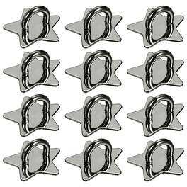 Unique Bargains - Metal Phone Charm Hook 1", 12pcs Adhesive Star Shaped Finger Grip for Smartphones Keychain Tablet Case Accessories - Black