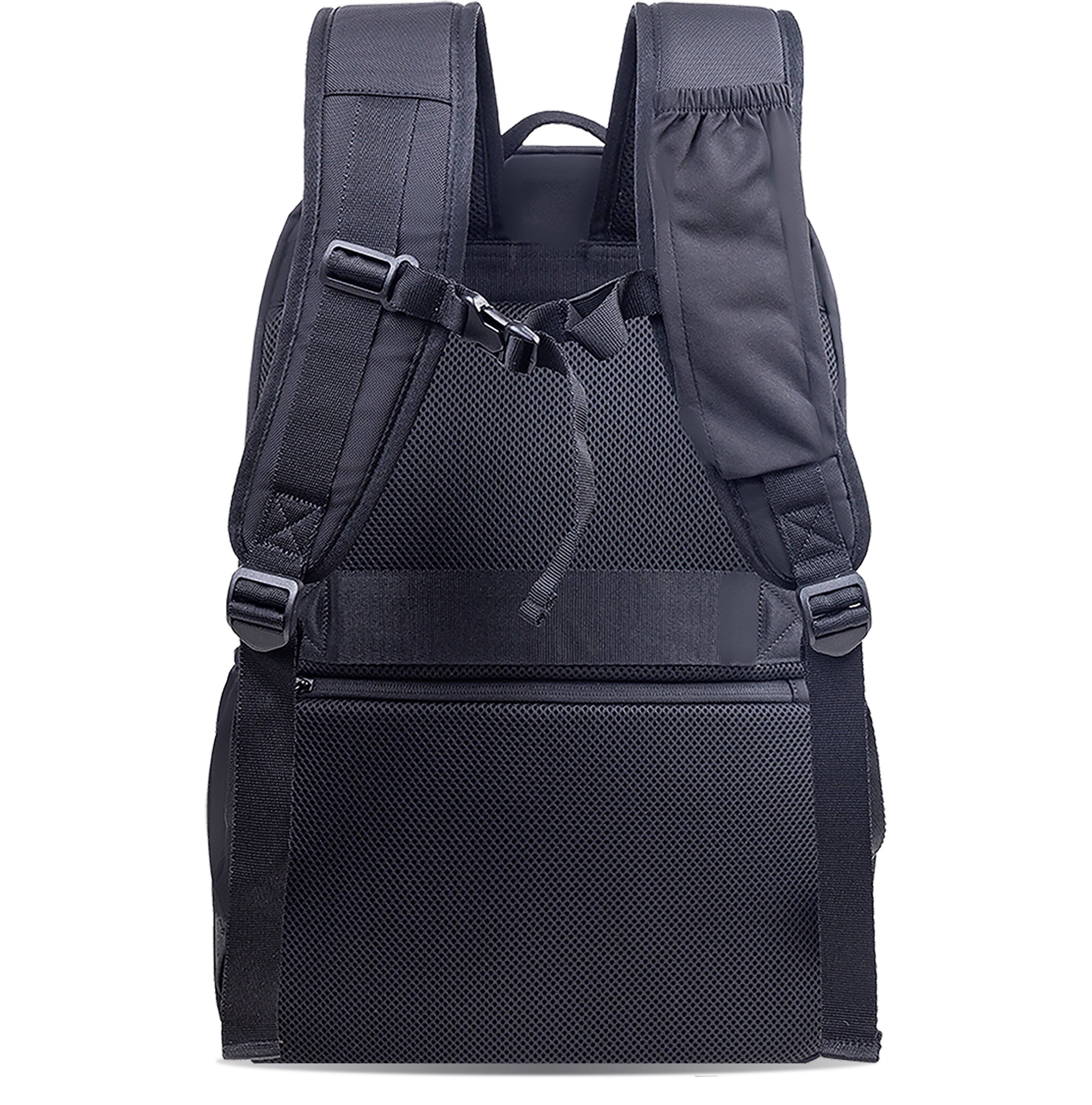 Back. J World - J World Allan Multi-Functional Laptop Backpack, Black - BLACK.