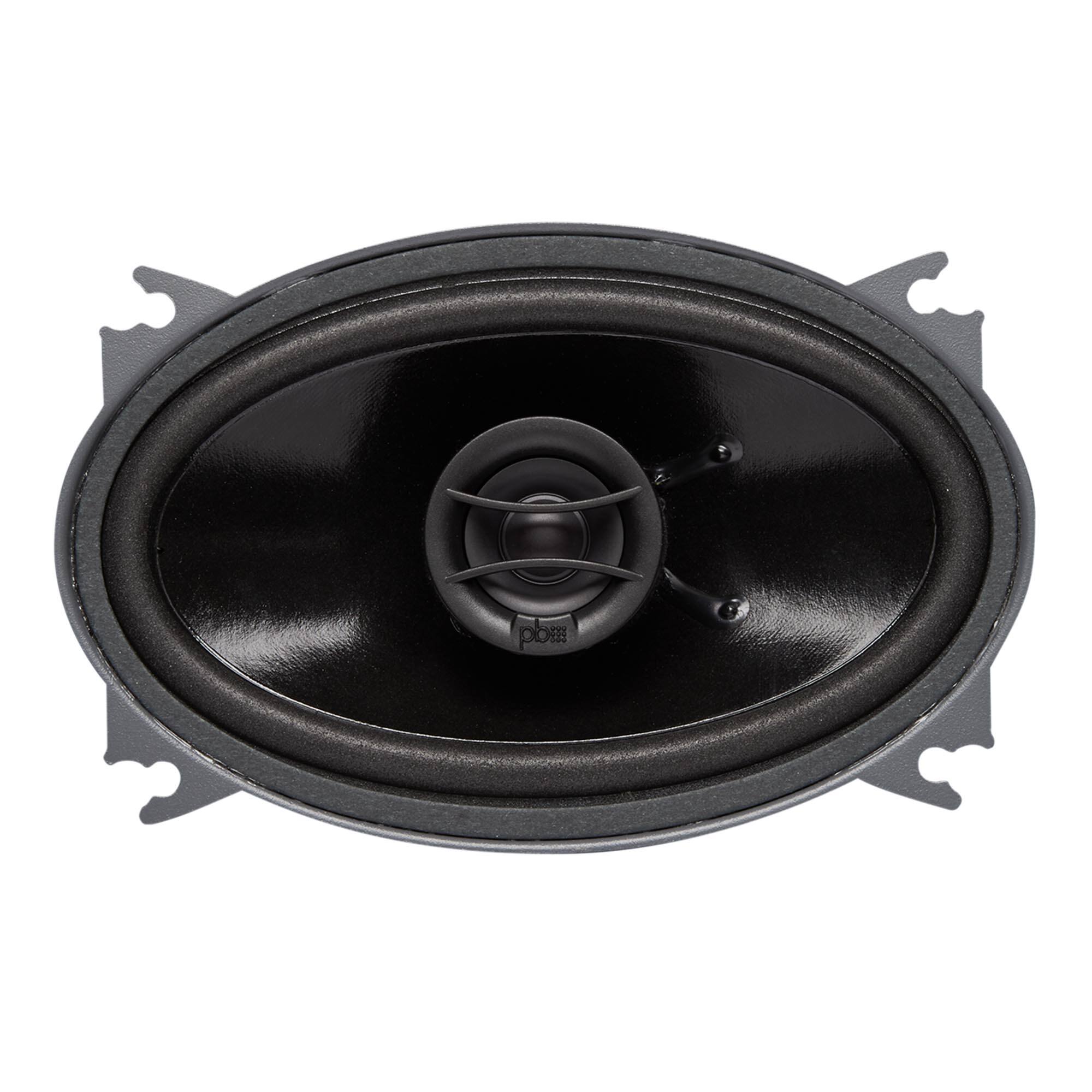 Alt View 1. Powerbass - PowerBass S-4602 - 4x6" Coaxial OEM Replacement Speakers - Pair - Black/Gray.