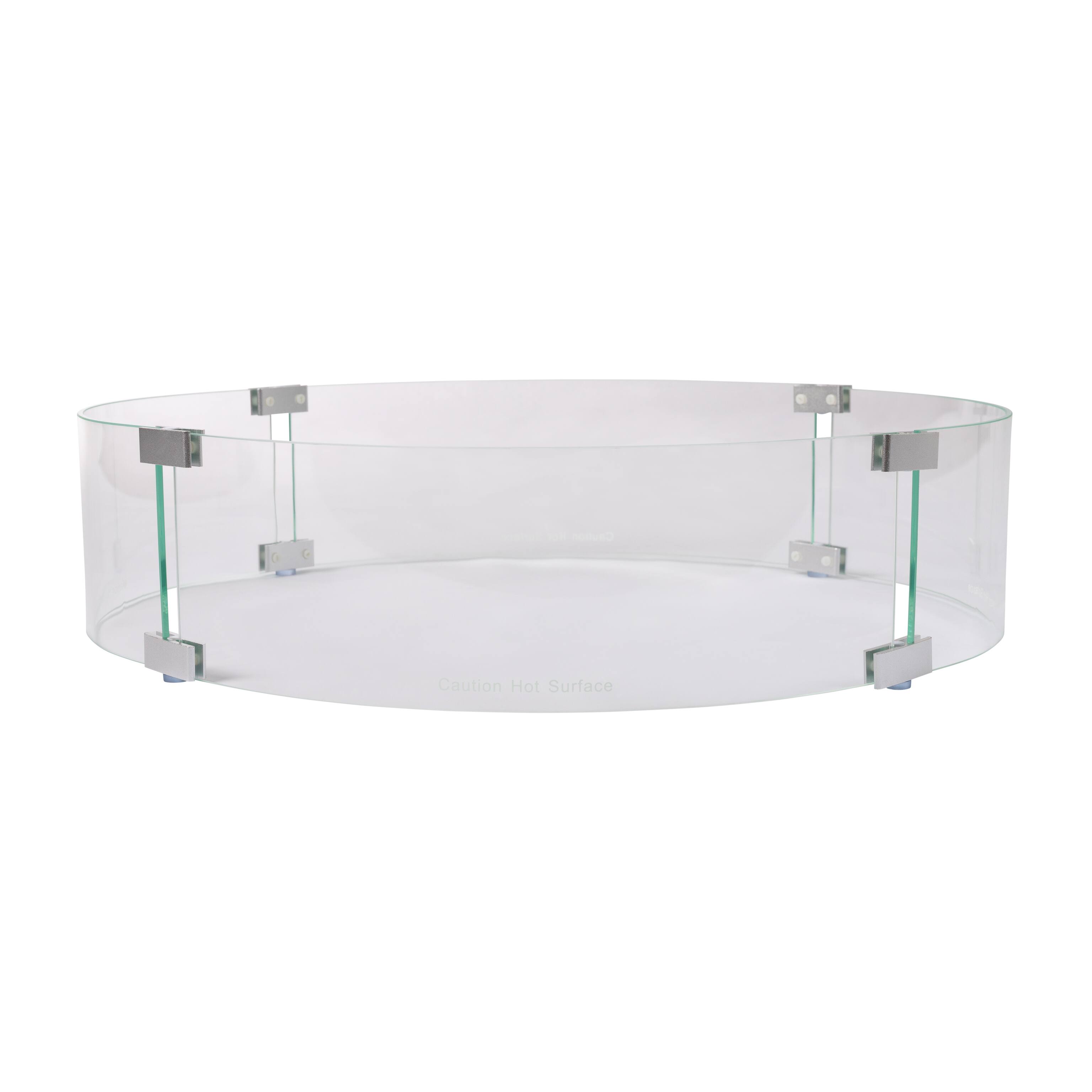 Alt View 11. Fire Sense - Tempered Glass Wind Guard for Round LPG Fire Pits - Clear.