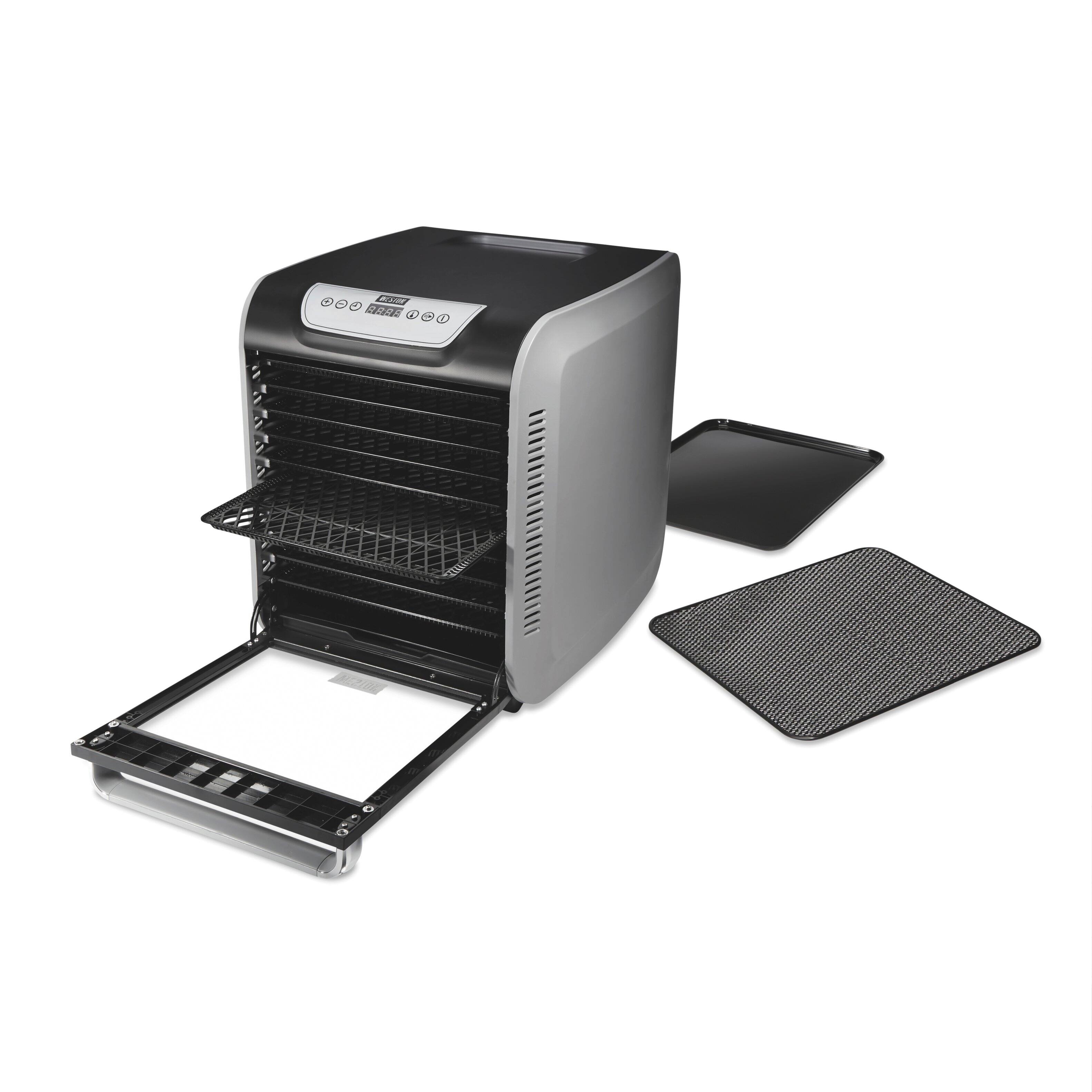 Angle. Weston - Weston 10 Tray Digital Food Dehydrator with Oven-Style Door - BLACK.