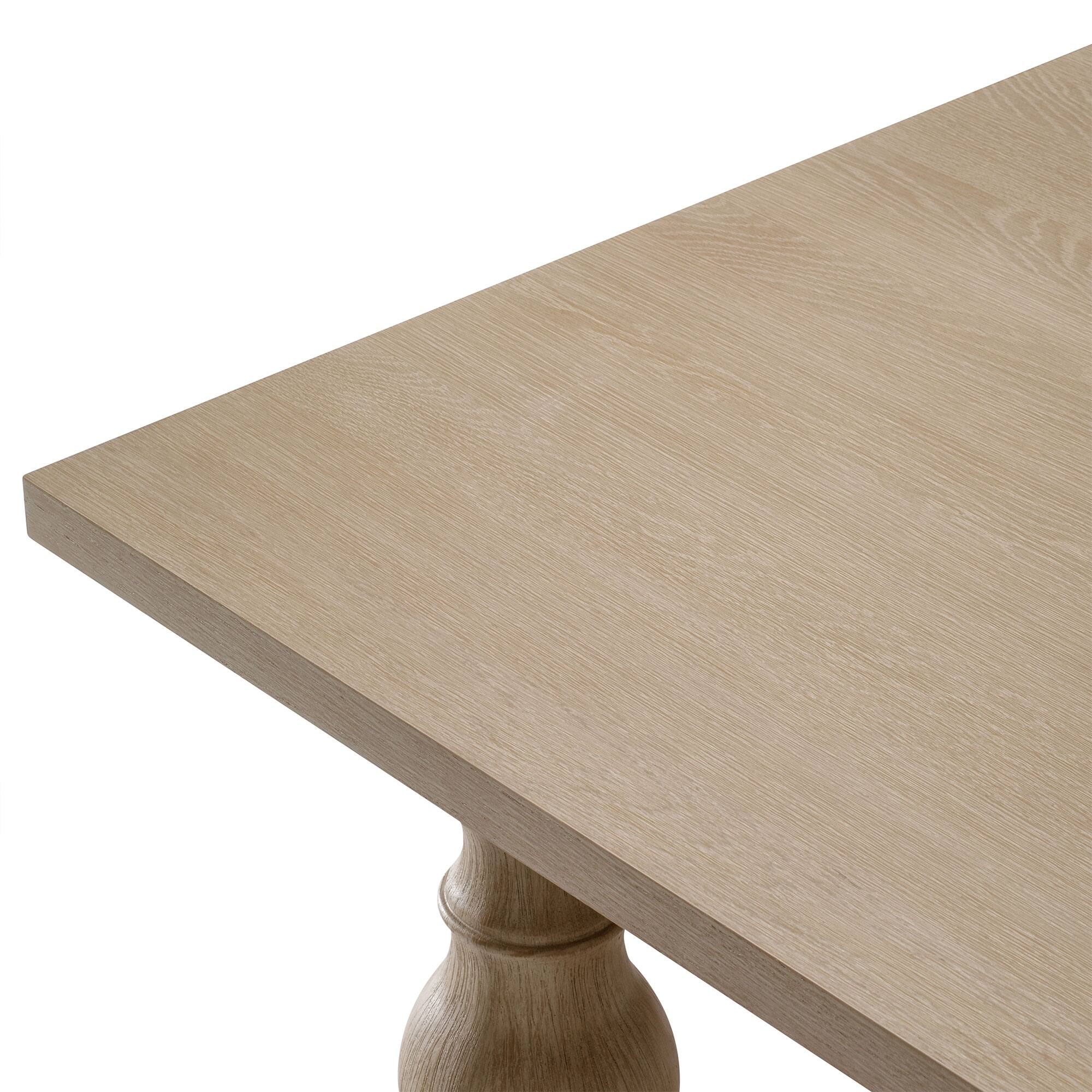 Alt View 2. Maven Lane - Maven Lane Leon Traditional Wooden Dining Table in Antiqued White Finish - Antiqued White.