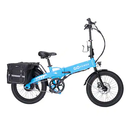 Front. GoPowerBike - GoPowerBike GoLite Folding Electric Bike | 20" | 750W | 20mph | 45+ Mile Range | Blue - Blue.