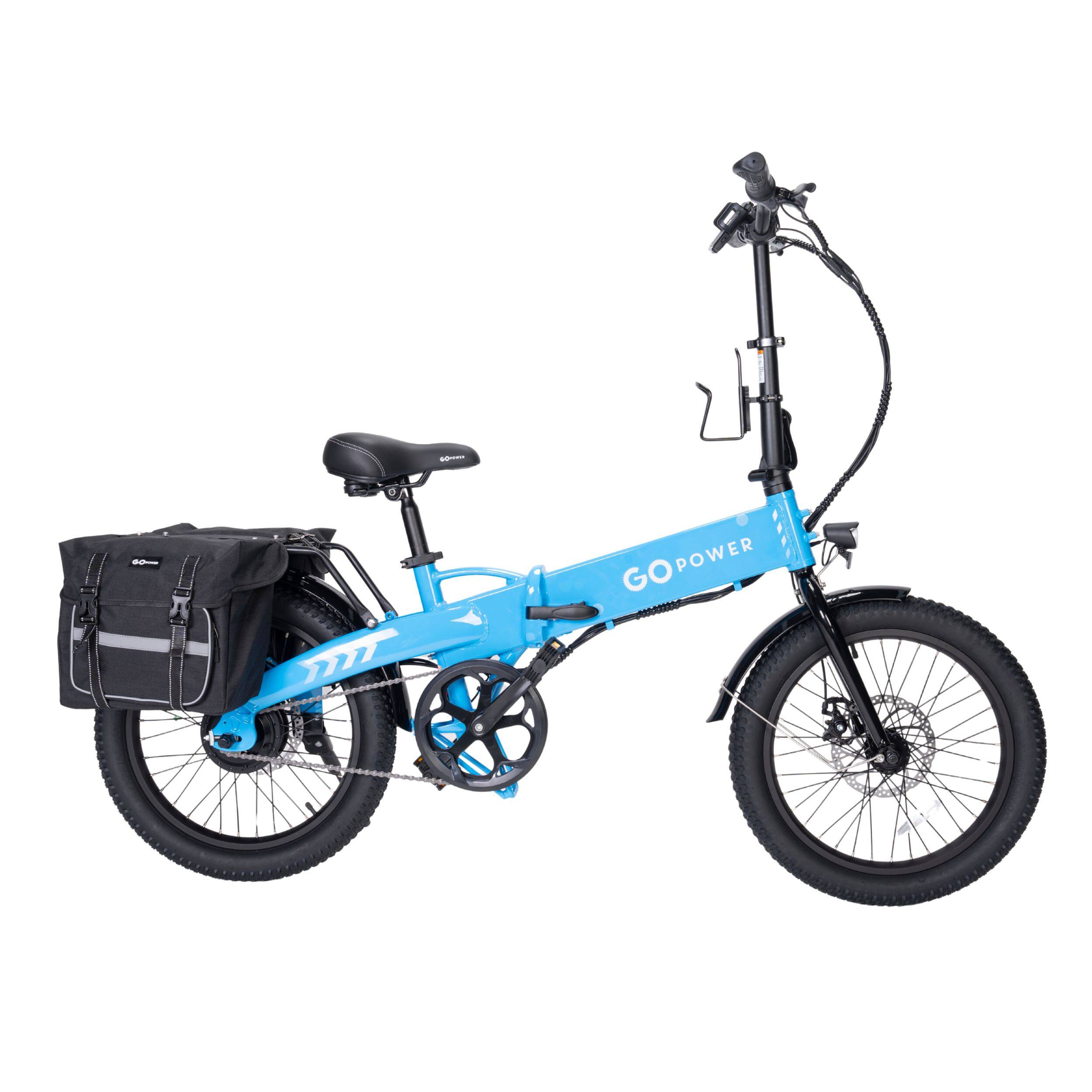Front. GoPowerBike - GoPowerBike GoLite Folding Electric Bike | 20" | 750W | 20mph | 45+ Mile Range | Blue - Blue.