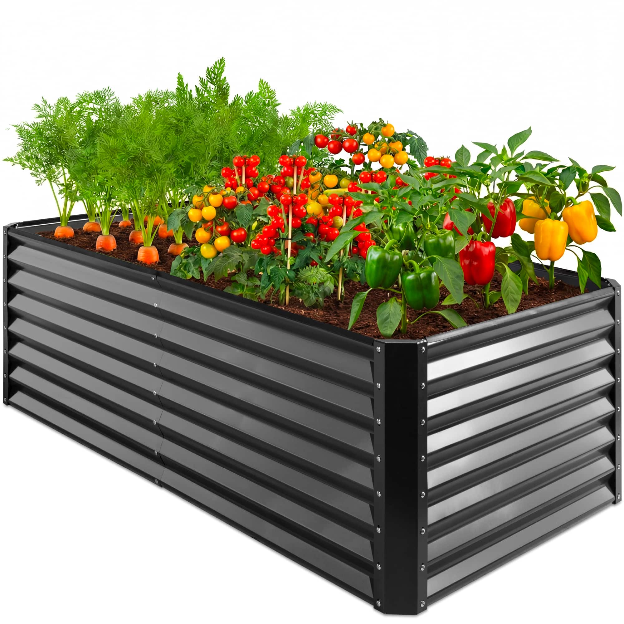 Best Choice Products - 6x3x2ft Outdoor Metal Raised Garden Bed for Vegetables Flowers Herbs - Dark Gray price history on PriceWatchPro