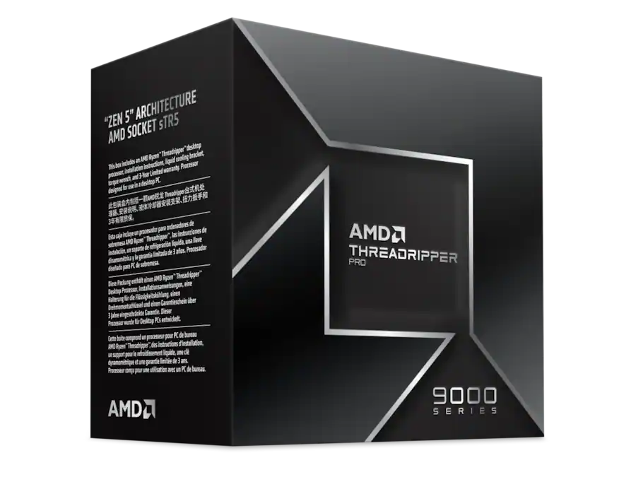 Str5 Socket Processor Installation AMD Ryzen Threadripper PRO 9955WX 16 Core 4.5 GHz 350W sTR5 Processor ...