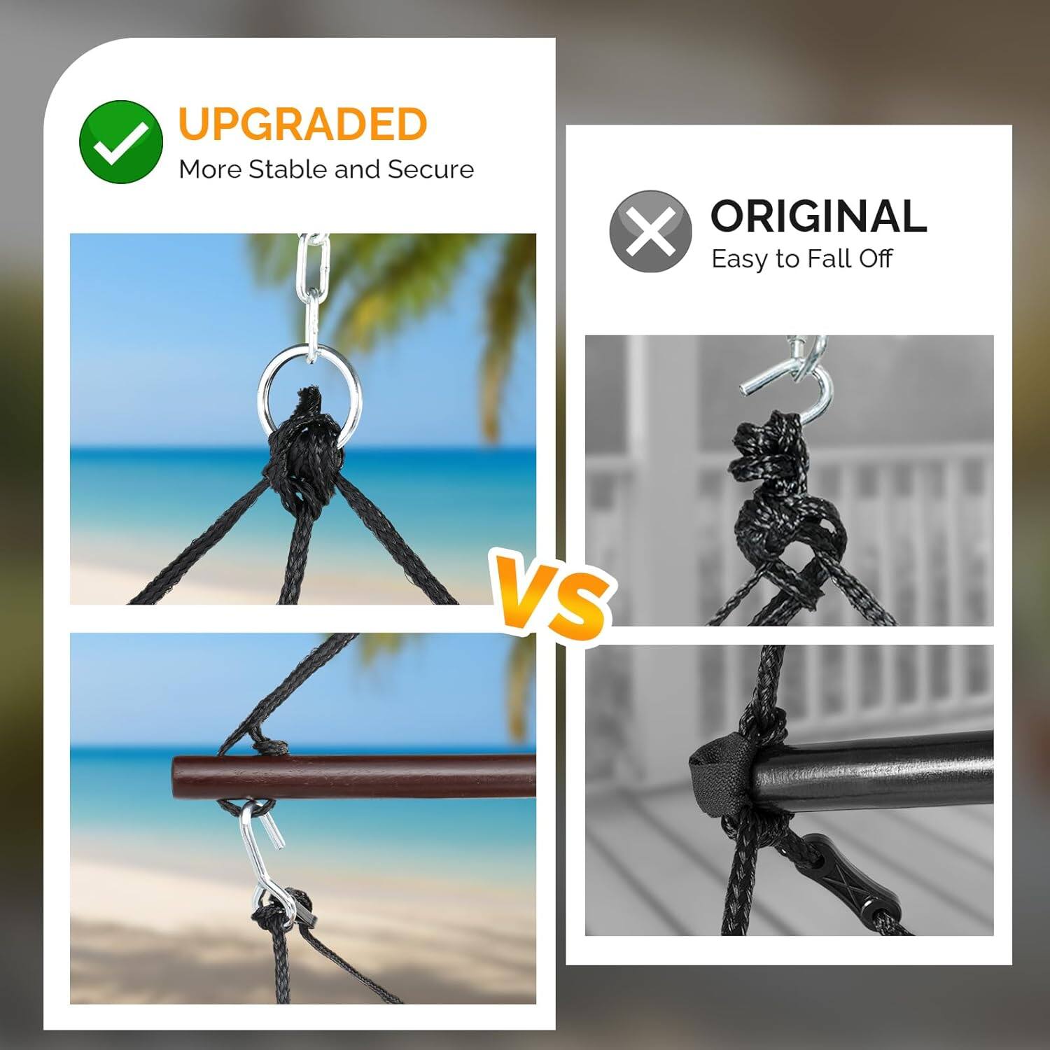 UPGRADED  
More Stable and Secure  

VS  

ORIGINAL  
Easy to Fall Off