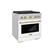 Left. ZLINE - 30 in. Wide 4 Burner Autograph Paramount Dual Fuel Range with White and Bronze Accents (SDRSZ-WM-30-CB) - White.