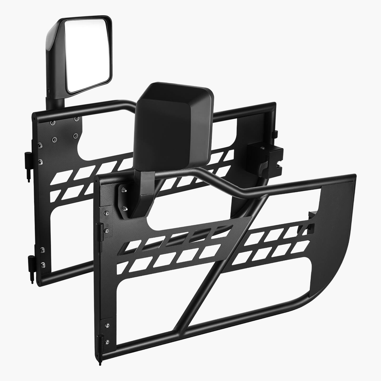 Alt View 5. VEVOR - Jeep Tube Doors, 2-Door, Hunting Style Jeep Tubular Door with Heavy-Duty Hinges & OE Latch, Jeep Doors with Rear View - Black.
