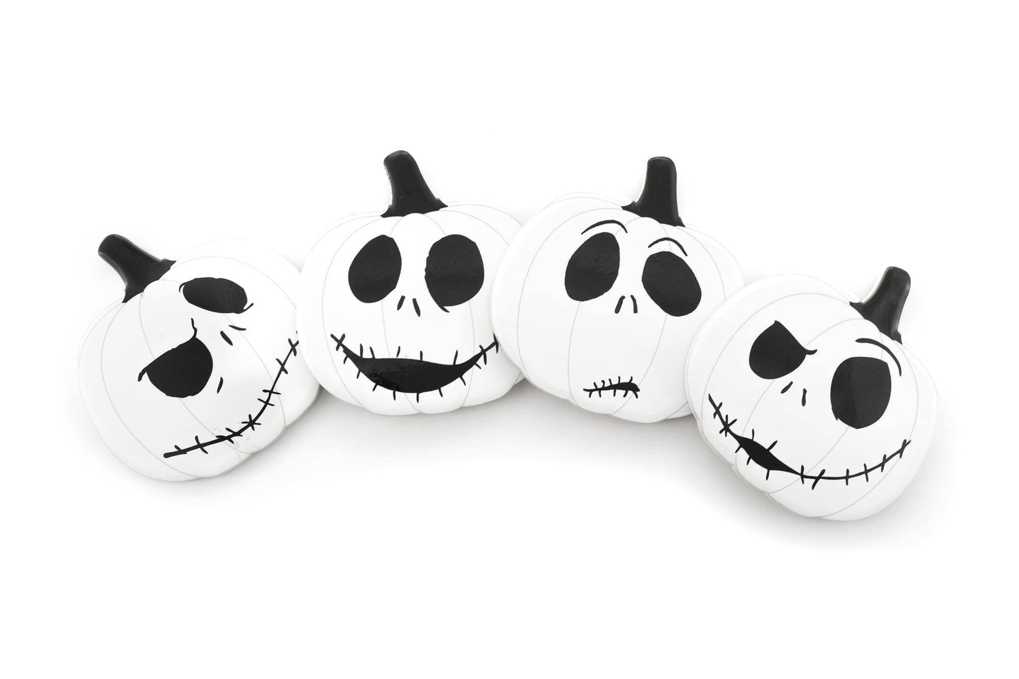 Alt View 1. Disney - Nightmare Before Christmas Jack Skellington Pumpkin King Drink Coasters | 4 Pack - White.