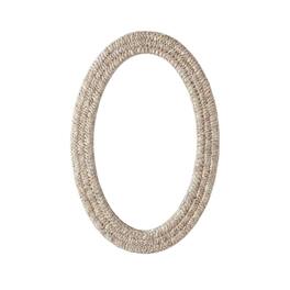 Elegant Decor - Oval Cornhusk Mirror 24x36 - Linen White