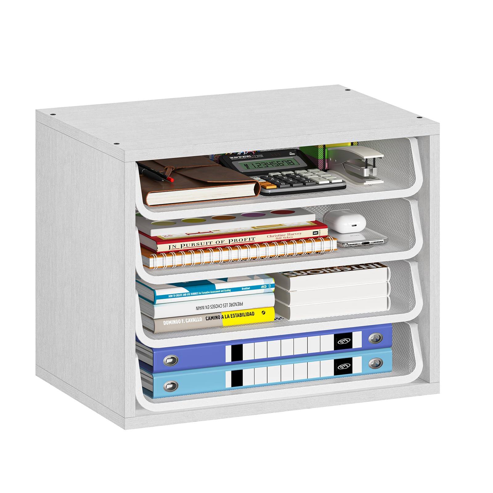 4 Tier White-File Holder