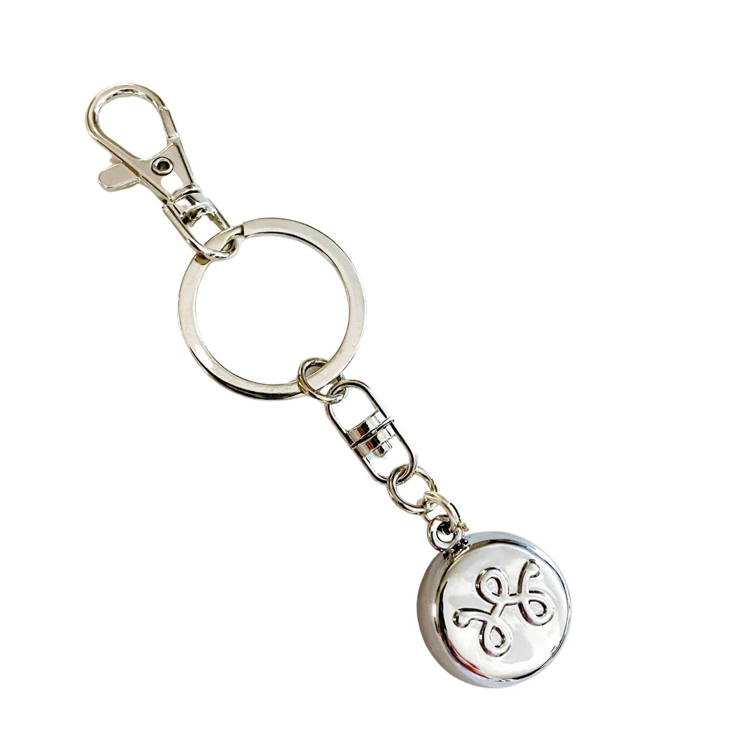invisaWear - Smart Jewelry - Personal Safety Device - Unisex Keychain - 911 and ADT Features - Silver
