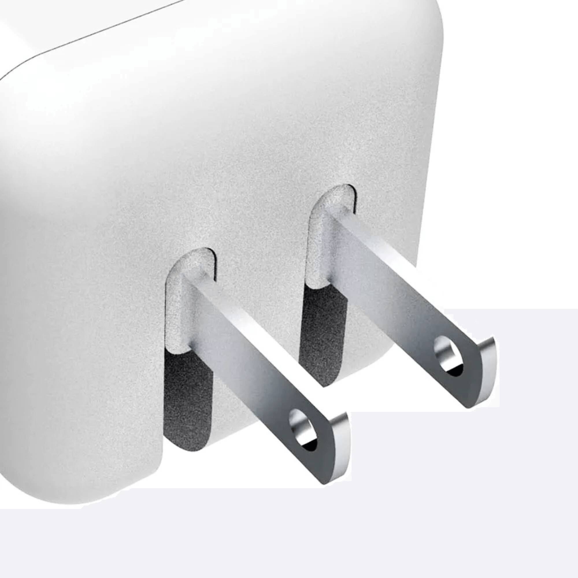 Alt View 4. Xyst - 2.4-Amp Dual USB Foldable Wall Charger - White.