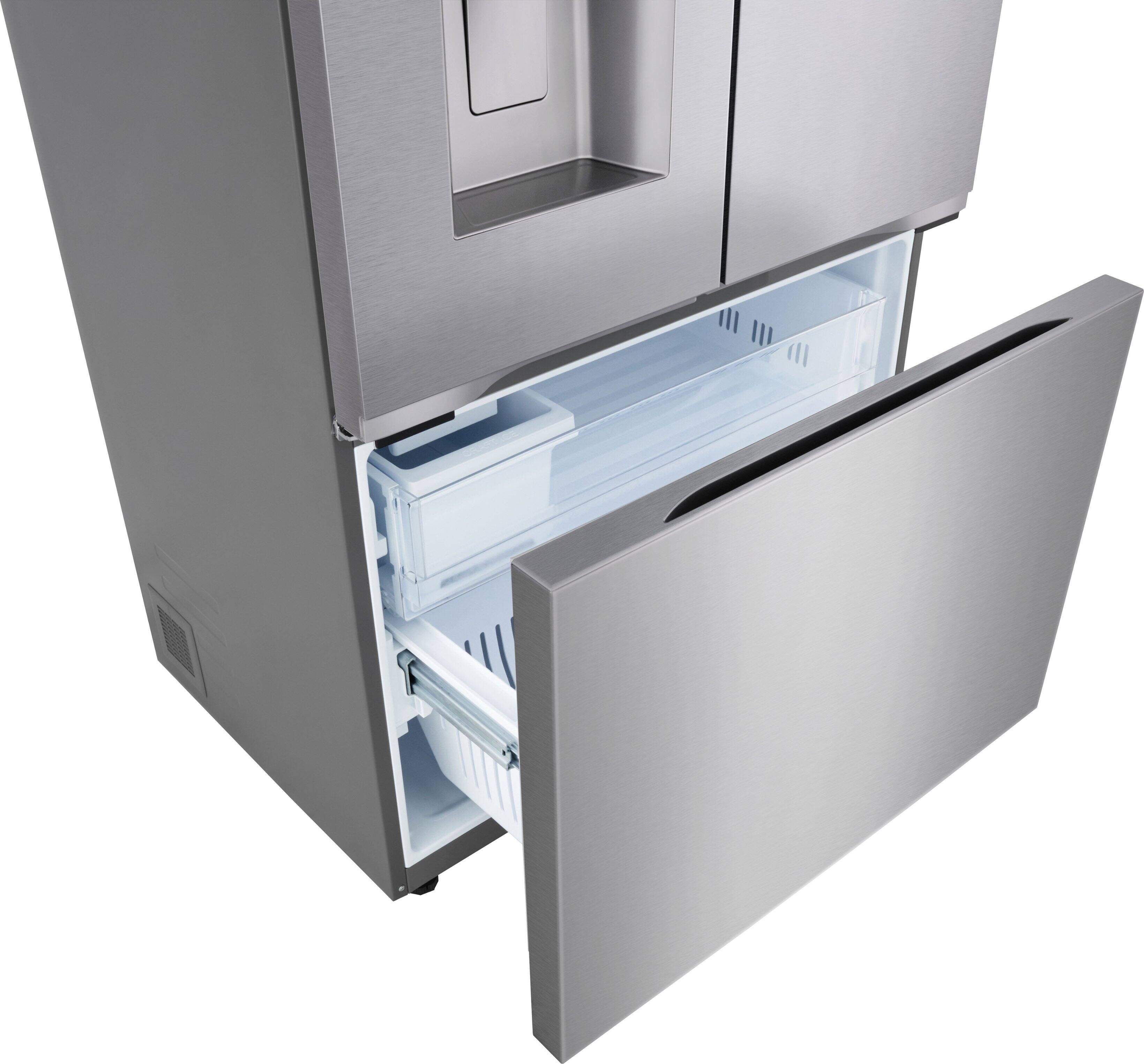 Alt View 24. LG - Counter-Depth MAX 23.7 Cu. Ft. 3-Door Smart French Door Refrigerator with Zero Clearance Hinge System - PrintProof Stainless Steel Look.