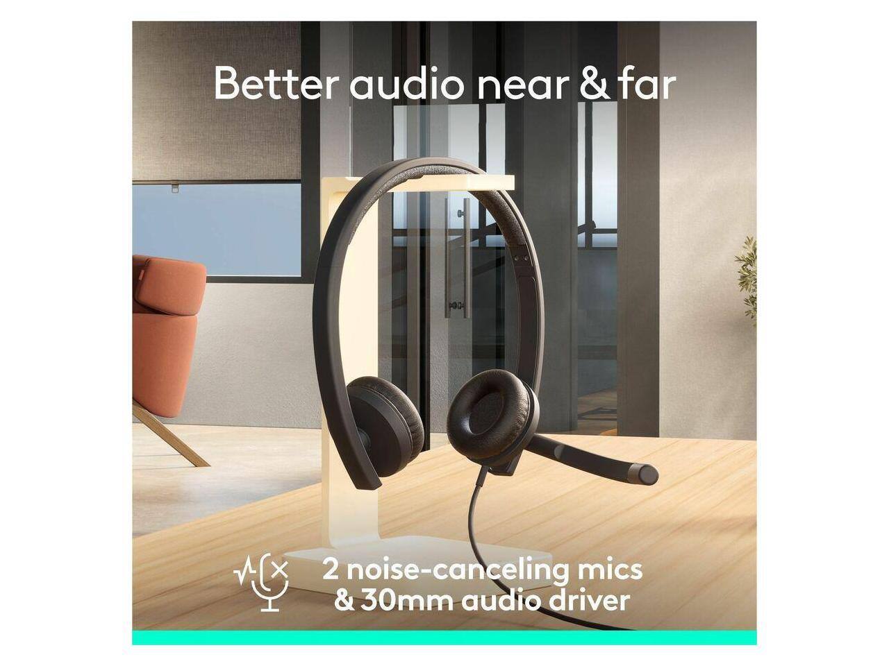 Better audio near & far

2 noise-canceling mics & 30mm audio driver