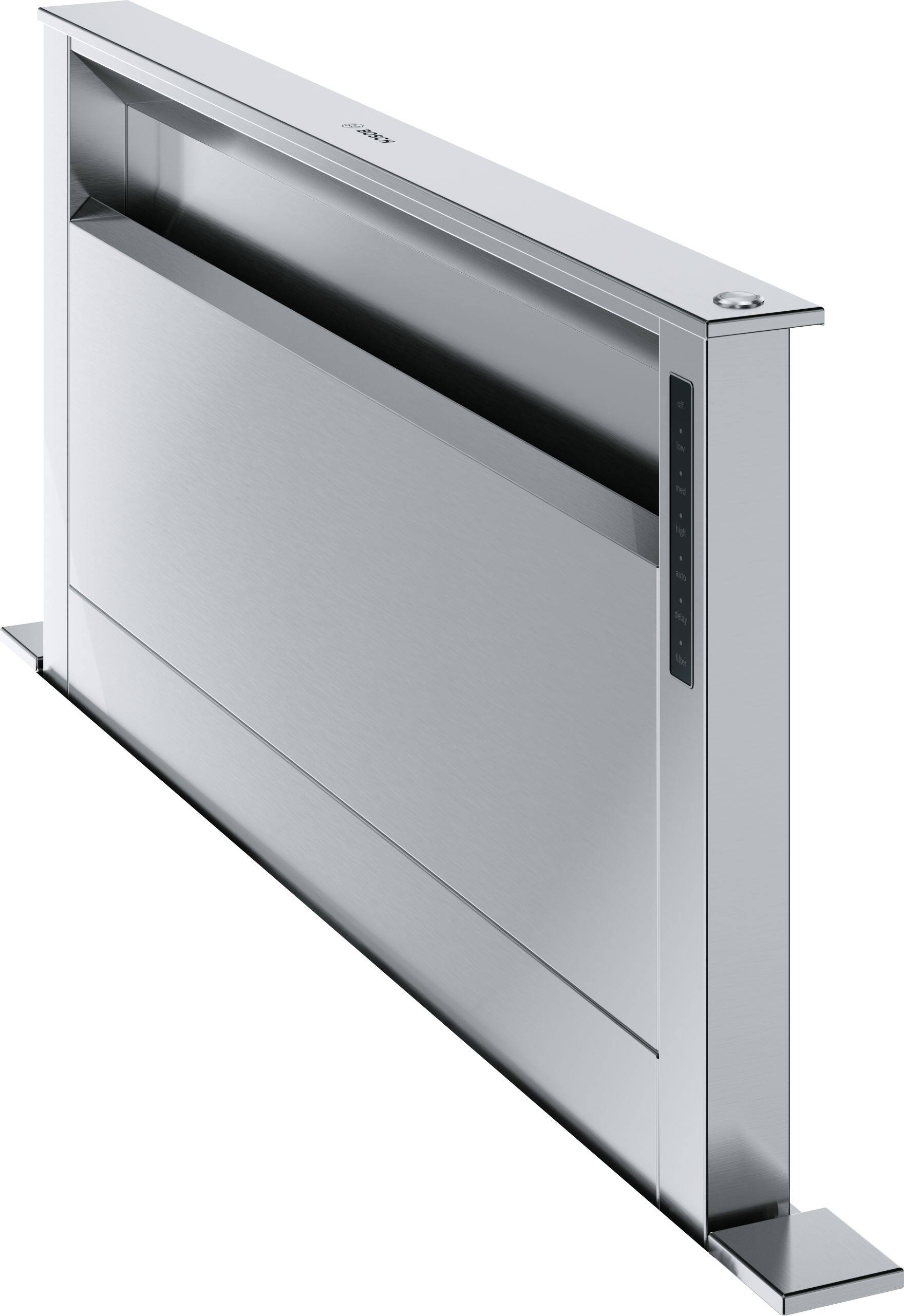 Alt View 1. Bosch - 800 Series 36" Convertible Telescopic Downdraft System - Stainless Steel.