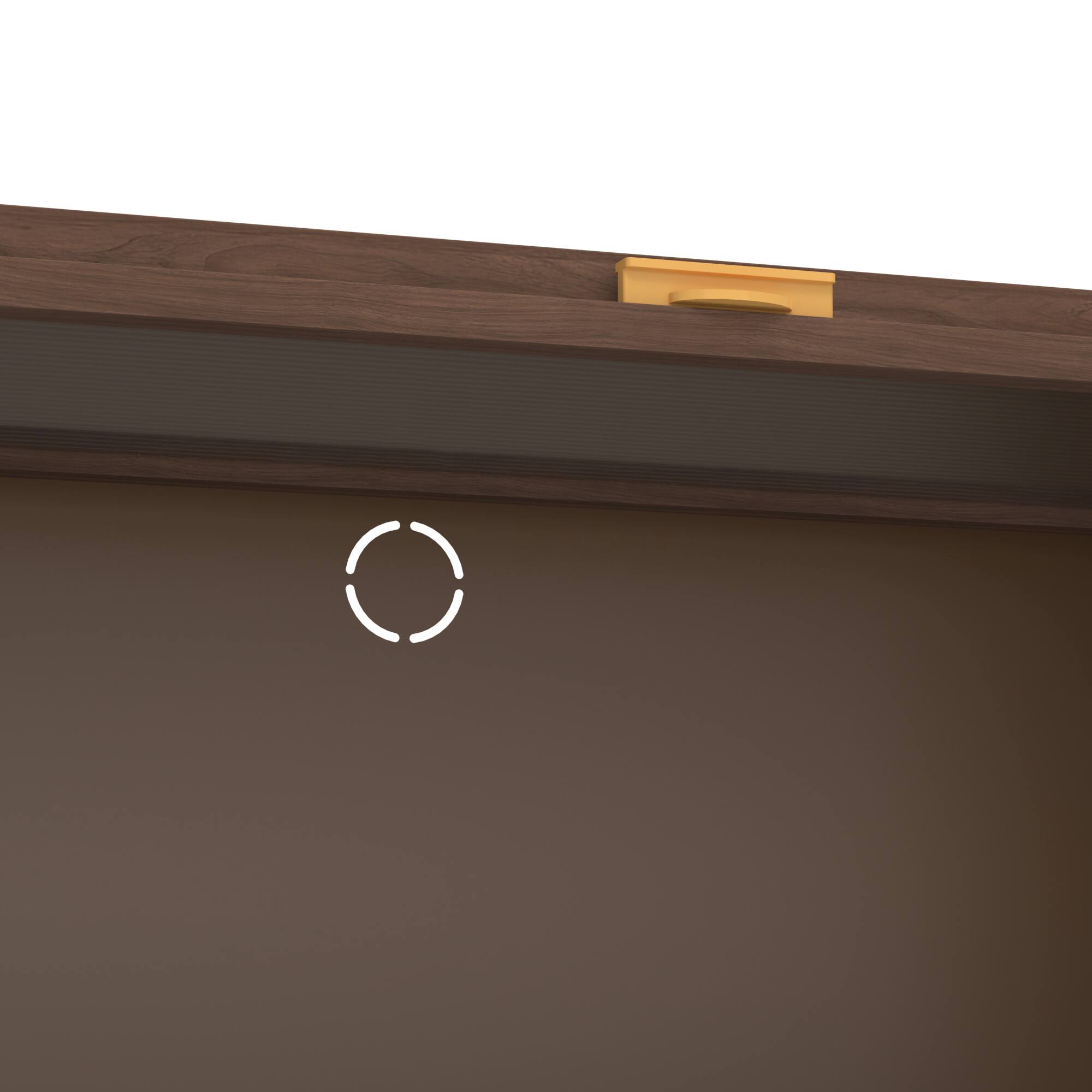 Alt View 8. Aukfa - 57" Tall 4-Door Metal Cabinet - Ample Storage for Bedroom, Office, Living Room, Hallway (Walnut) - Gray.