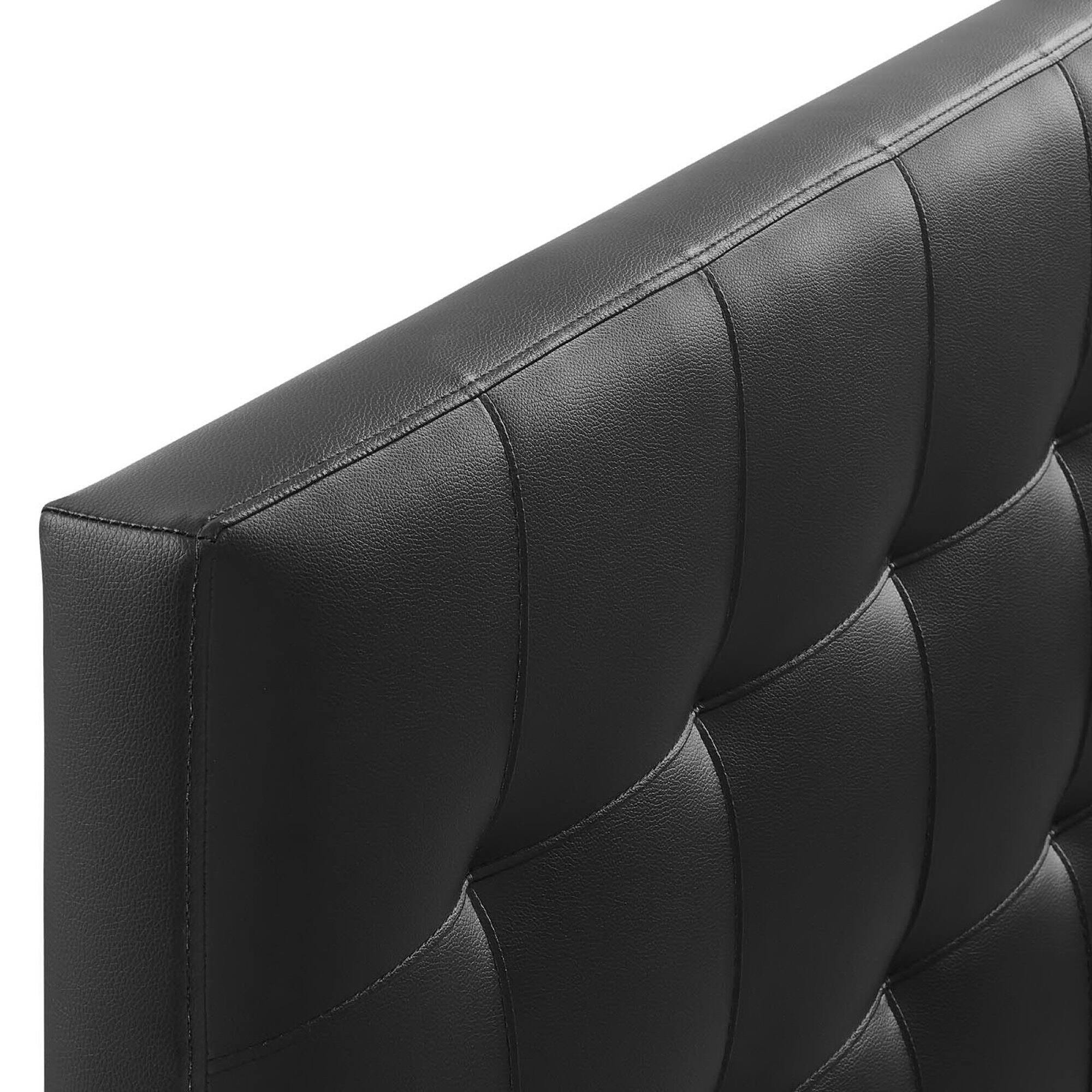 Left. Modway - Lily Upholstered Vinyl Queen Headboard by Modway - Black.