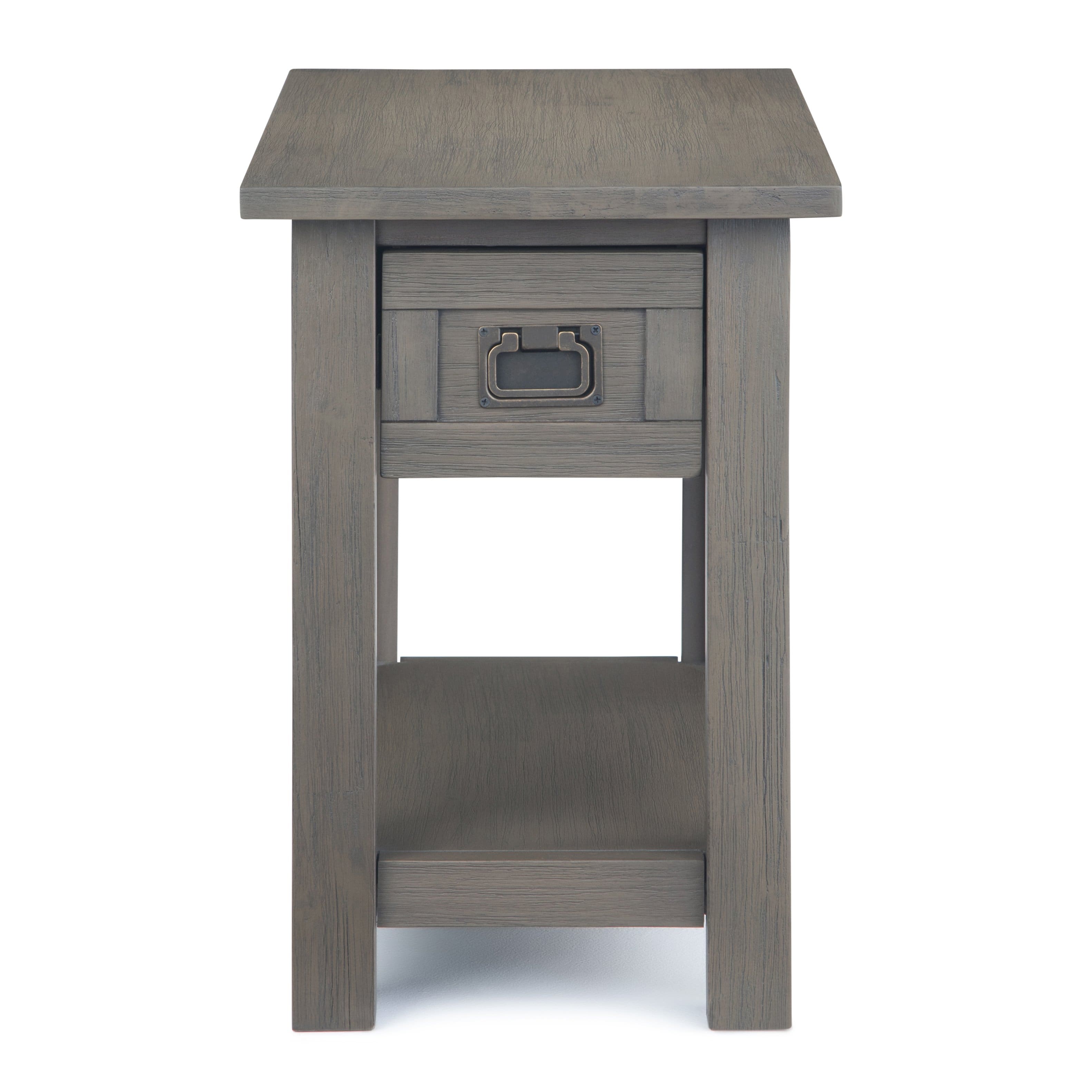 Left Zoom. Simpli Home - Monroe Narrow Side Table - Farmhouse Grey.