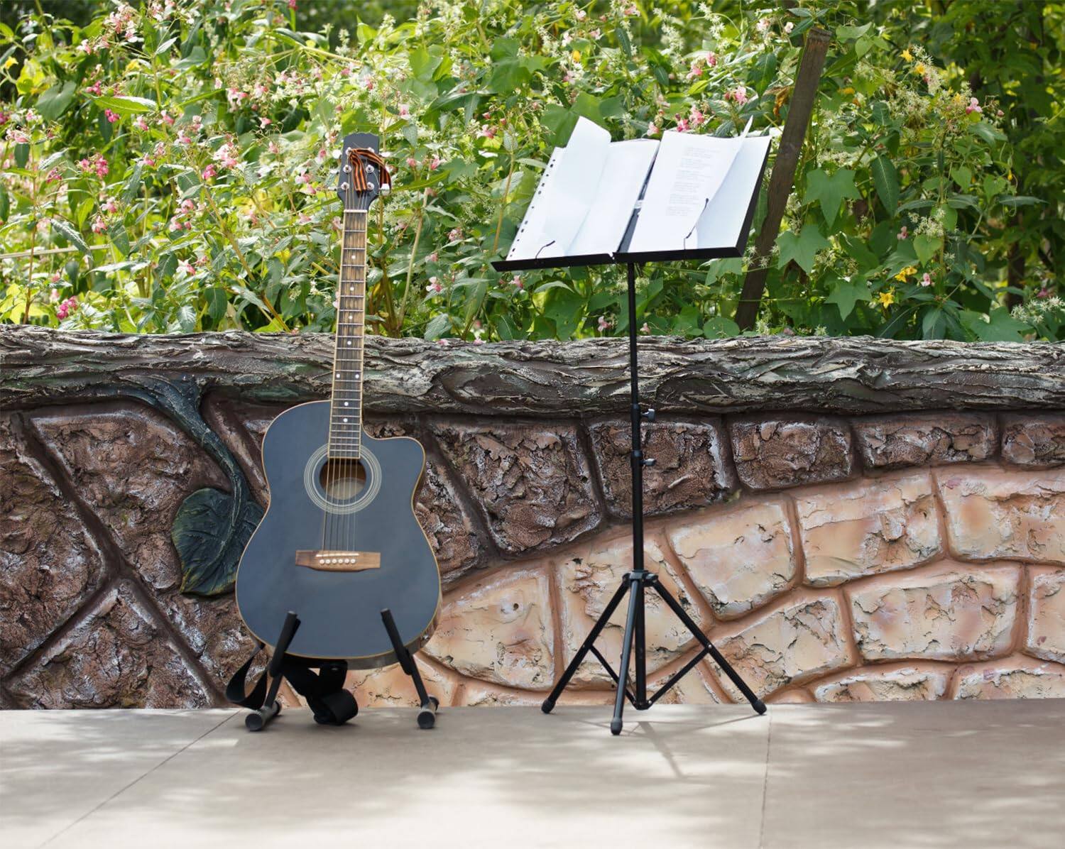 Alt View 5. MAGICAL RUBS - 1/2/3 Pack Sheet Music Stand Standard Version Portable Folding With Carry Bag For Guitar Ukulele Violin Players - 2 Pack Standard Version.