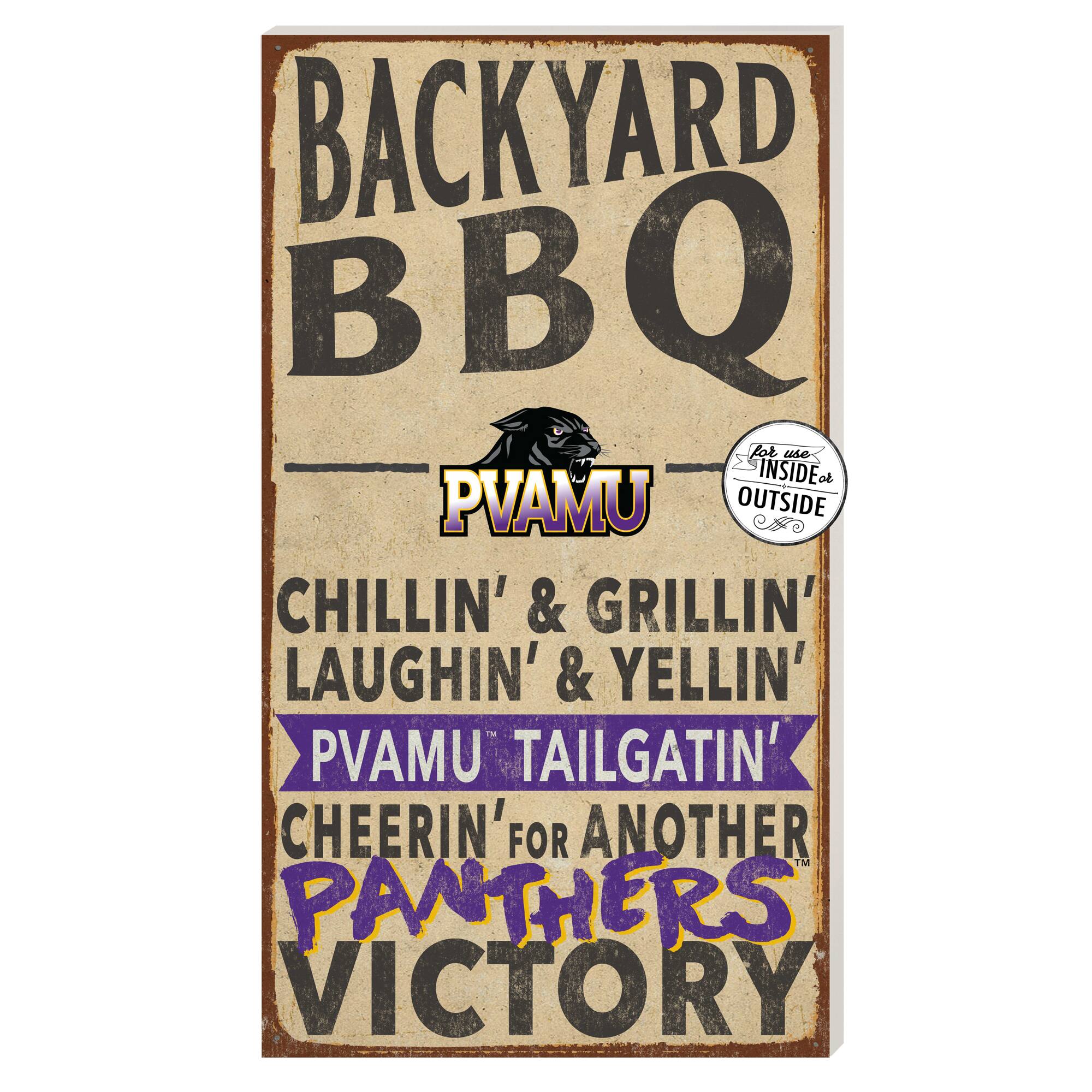Prairie View A&M Panthers 11'' x 20'' Indoor/Outdoor BBQ Sign