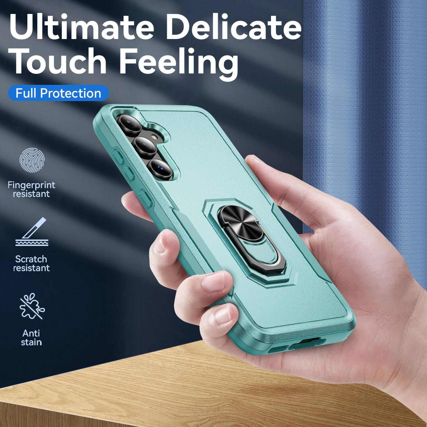 Ultimate Delicate Touch Feeling  
Full Protection  
Fingerprint resistant  
Scratch resistant  
Anti stain
