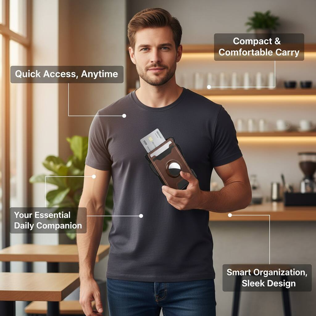 Compact & Comfortable Carry  
Quick Access, Anytime  
Your Essential Daily Companion  
Smart Organization, Sleek Design