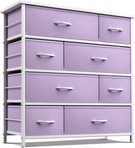 Sorbus - Dresser with 8 Drawers, Bedside Furniture & Night Stand End Table Dresser for Home - Purple