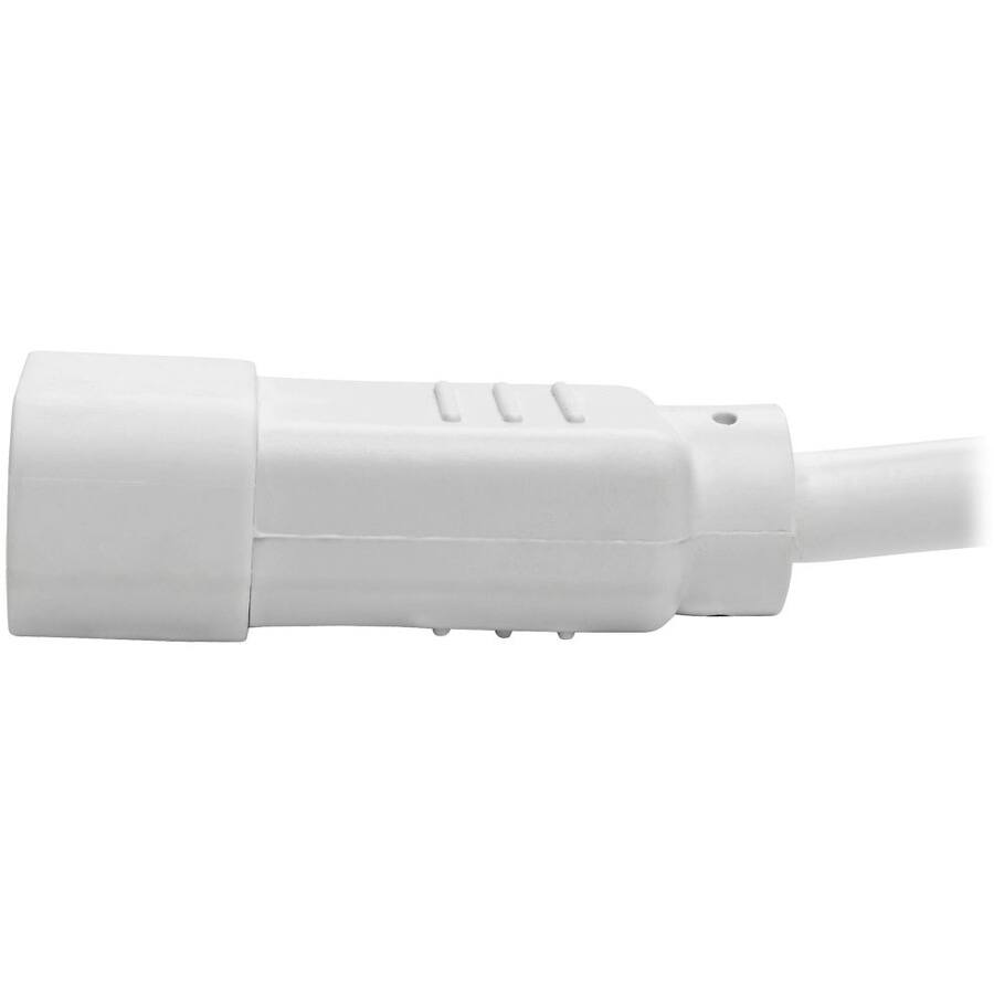 Alt View 2. Tripp Lite - Eaton Tripp Lite Series Power Cord C14 to C15 - Heavy-Duty, 15A, 250V, 14 AWG, 3 ft. (0.91 m), White - For PDU, UPS - White.