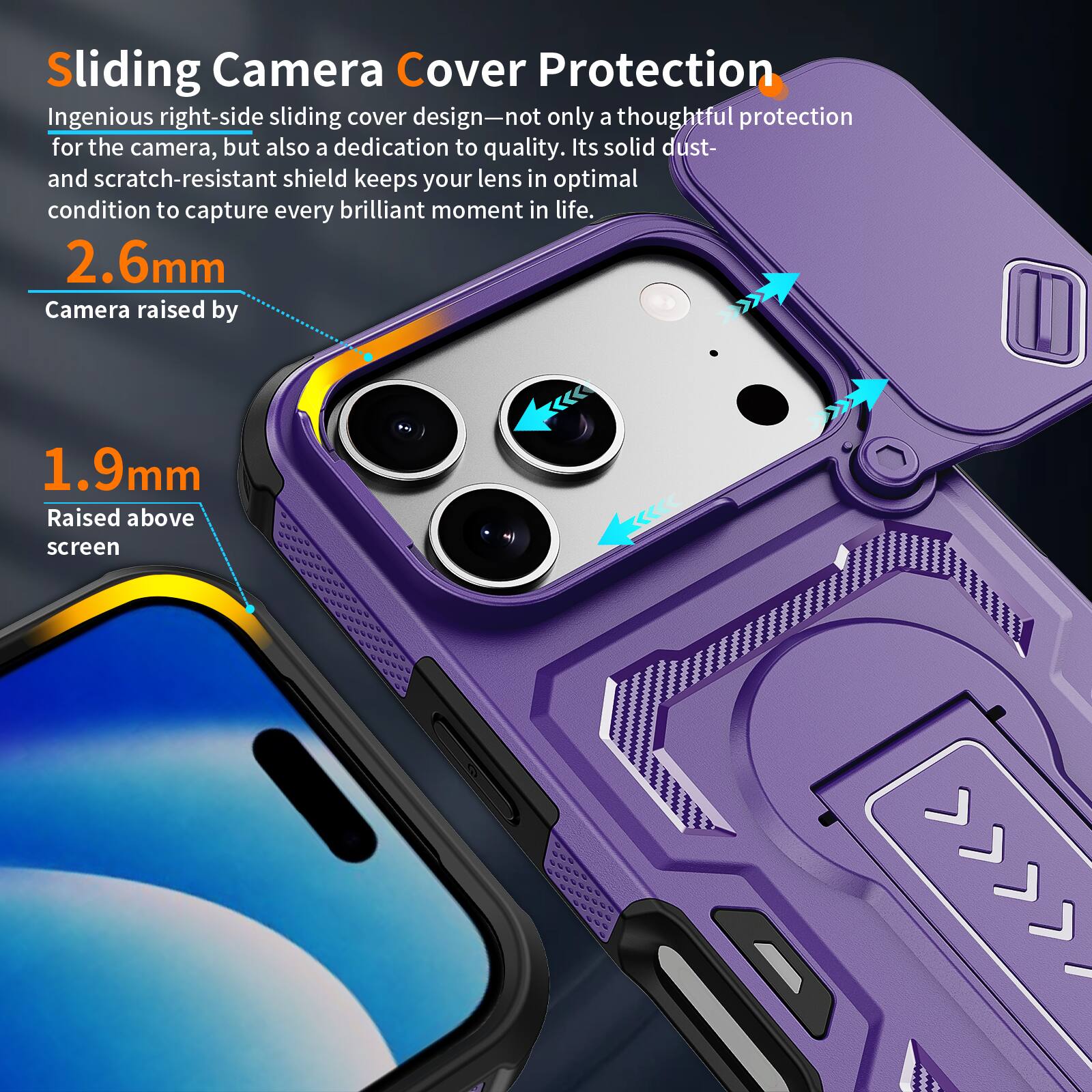 Dteck Rugged Stand Case For Apple iPhone 17 Pro,Shockproof Heavy Duty ...