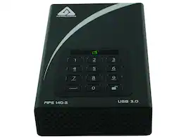Apricorn - Aegis Padlock Dt Fips Adt-3Pl256f-12Tb 12 Tb Desktop Hard Drive - External - Taa Compliant - Black