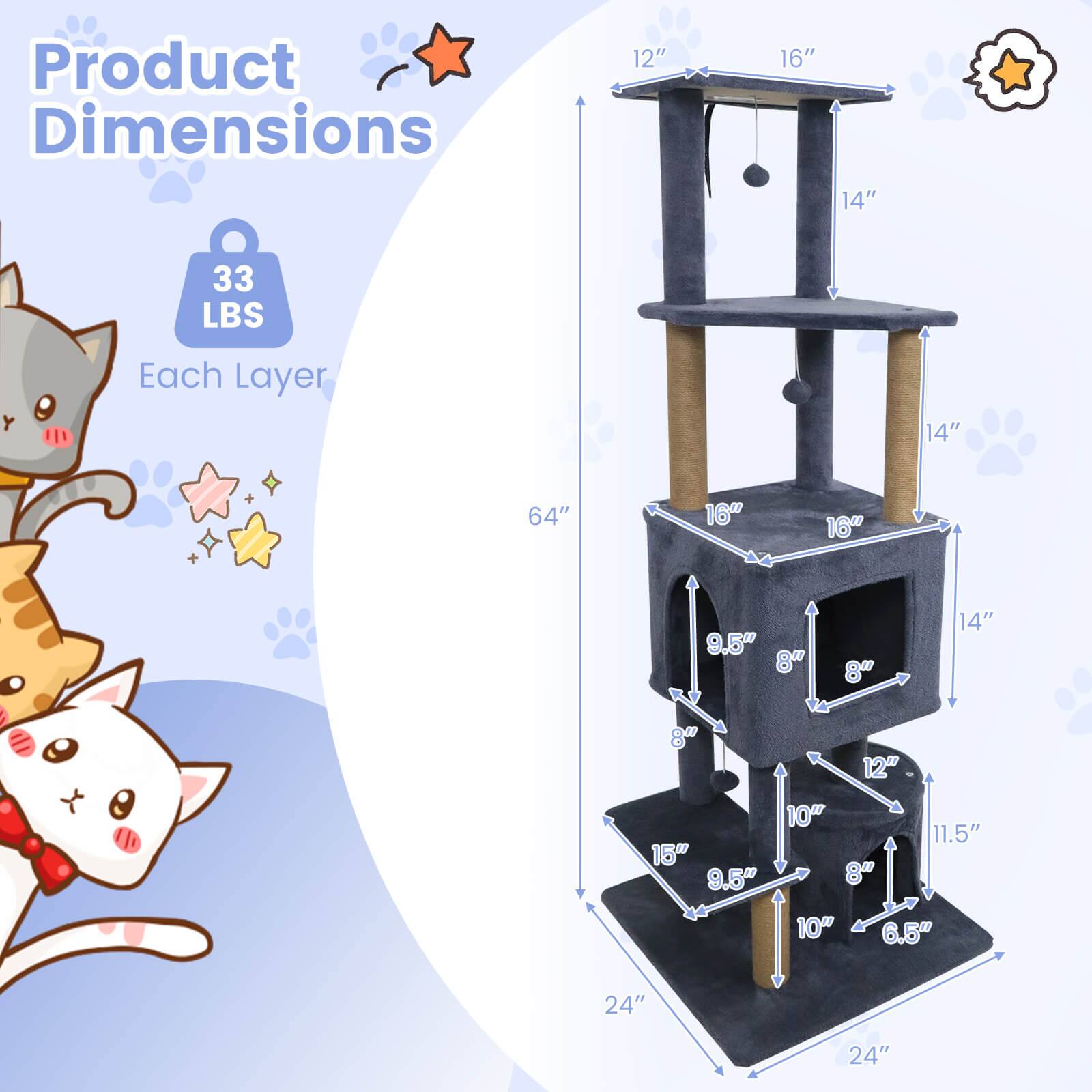 Product Dimensions: 12" x 16" x 14"  
Weight: 33 LBS  
Each Layer: 14" x 64" x 16"  
Dimensions: 14" x 8" x 8" x 14" x 8" x 12" x 15" x 9.5" x 10" x 8" x 11.5" x 10" x 6.5" x 24" x 24"