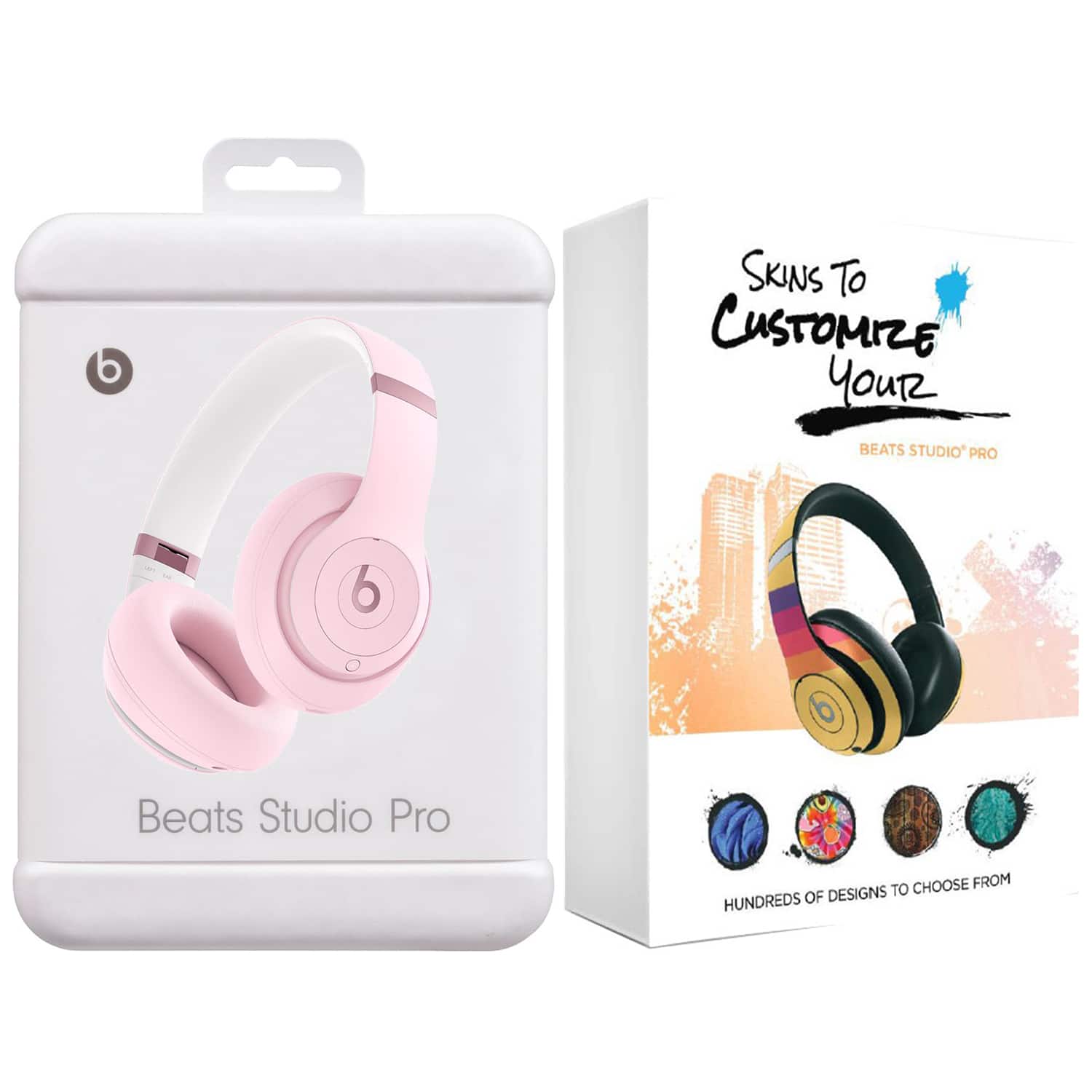 Apple - Beats Studio Pro Bluetooth Wireless Noise Cancellation Headphones with MightySkins Customization Code - Matte - Pink