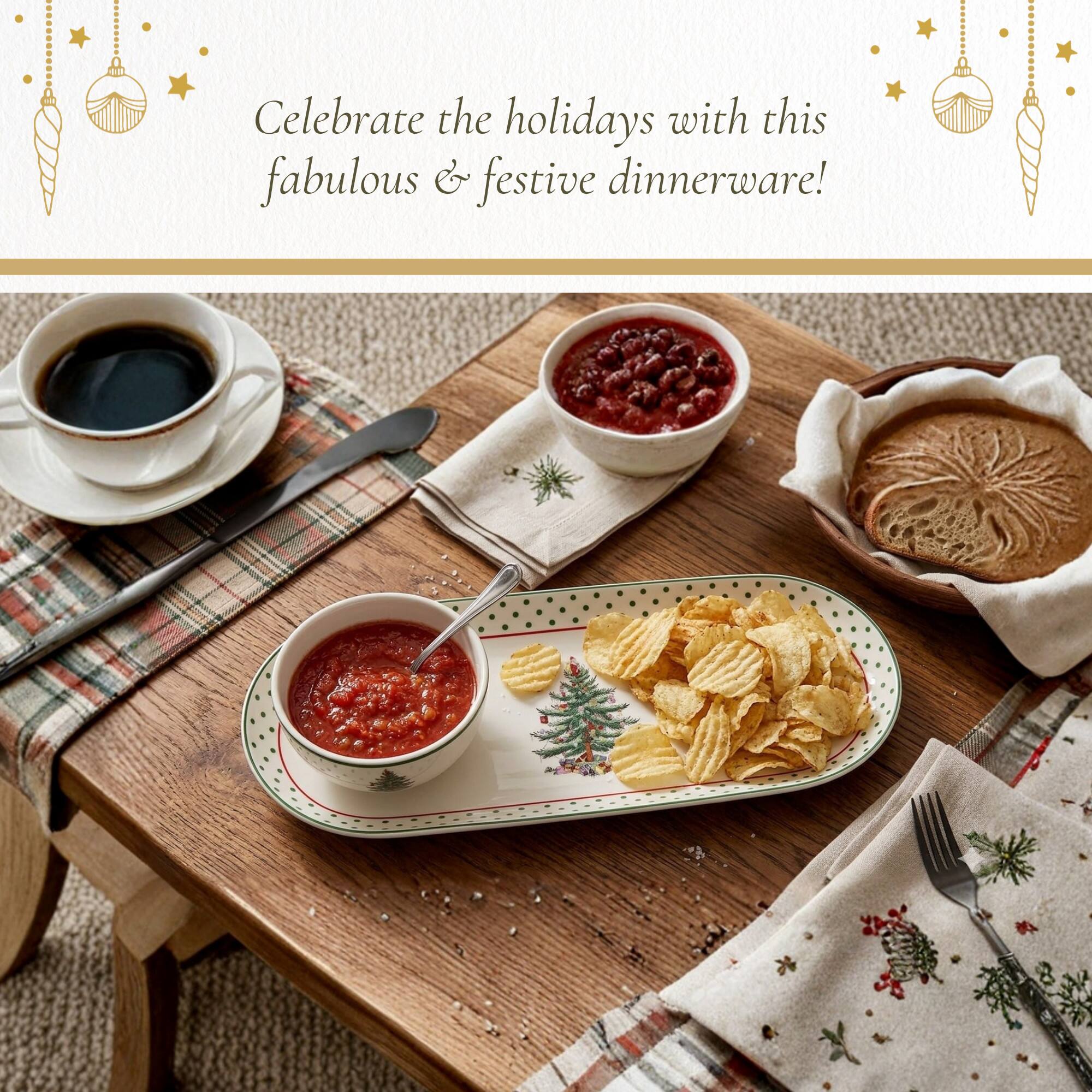 Celebrate the holidays with this fabulous & festive dinnerware!