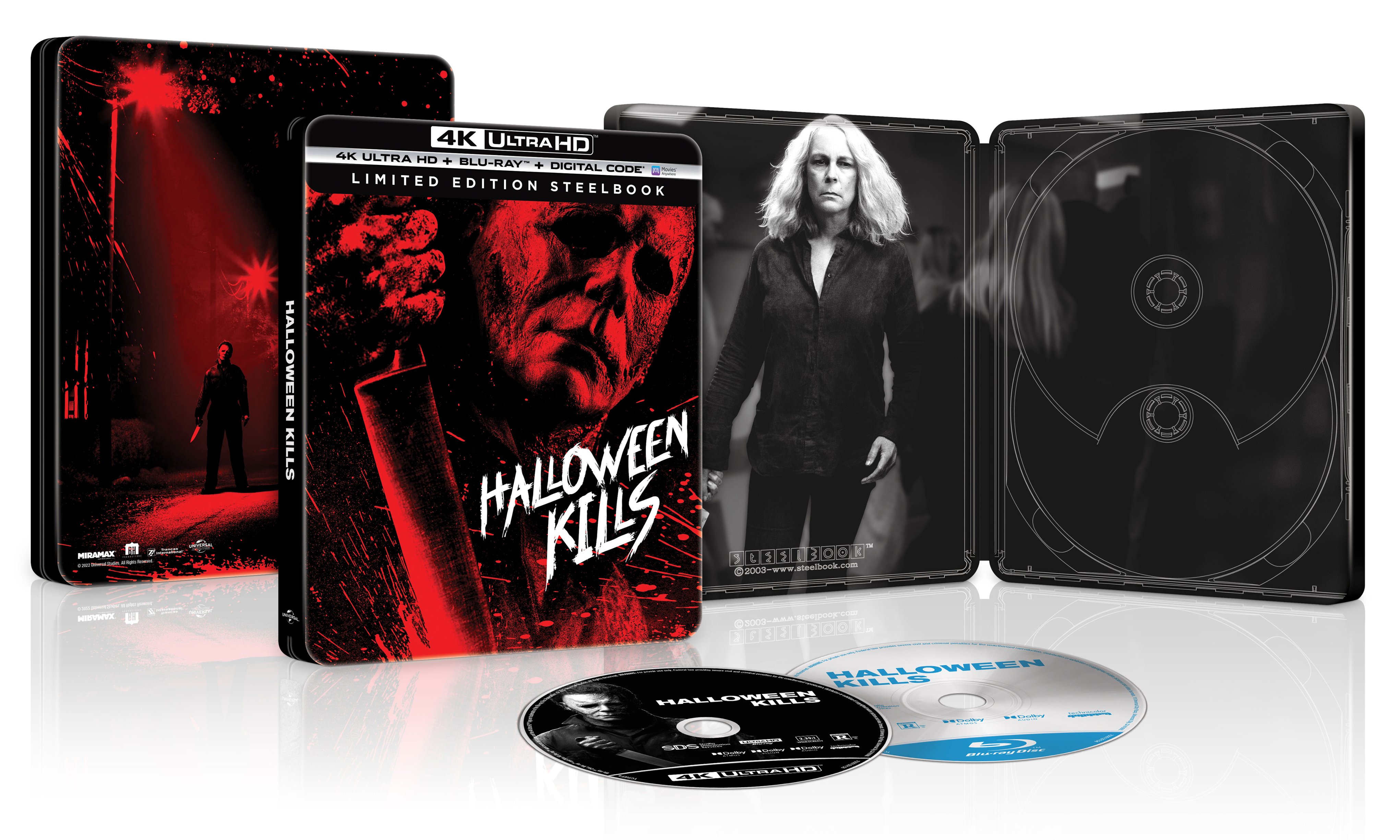 Halloween / Halloween Kills / Halloween Ends (4K Ultra HD) [Limited  Steelbook edition] (2023)