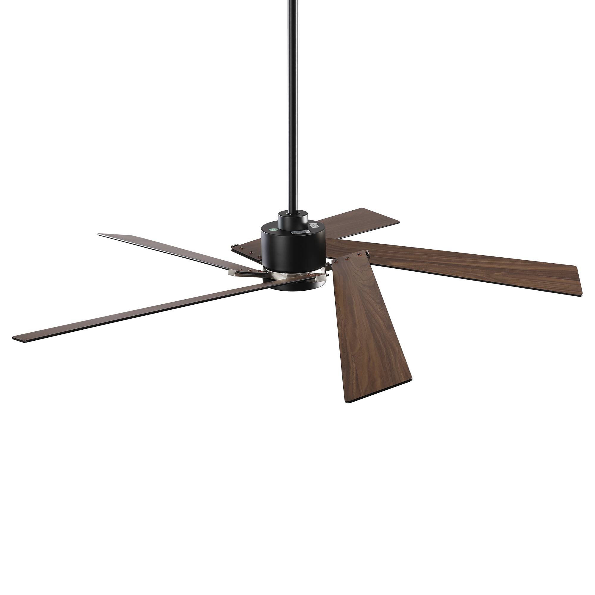 Alt View 8. Parrot Uncle - 60" Modern Black LED Ceiling Fan with Remote Control and Reverible Blades - Black.