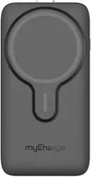 myCharge - EcoHub 4-in-1 6,000 mAh Portable Charger and Stand for Most Apple Devices - Black - Front_Zoom