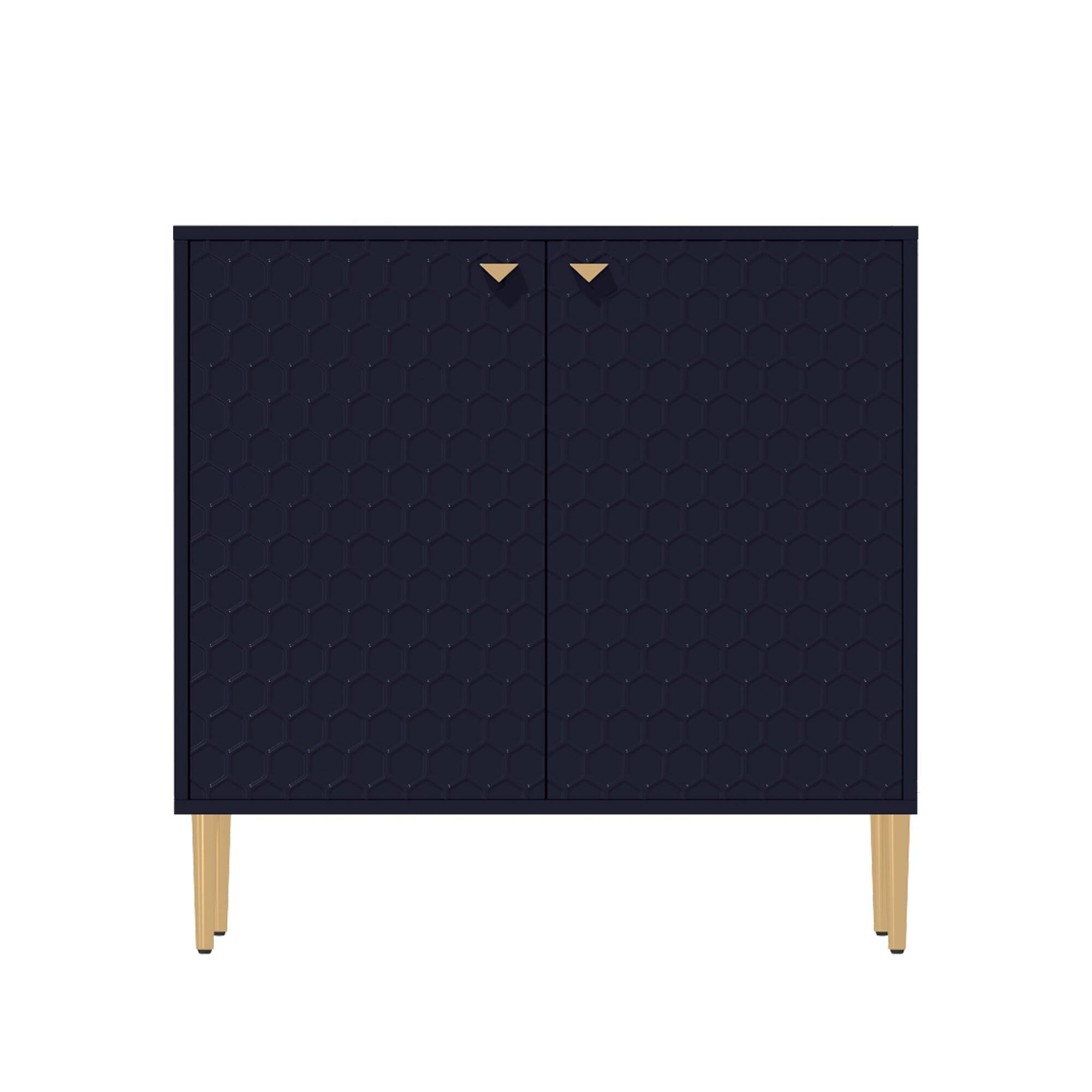 Alt View 1. Boyel Living - Boyel Living 2 Door Cabinet Storage Cabinet - Blue.