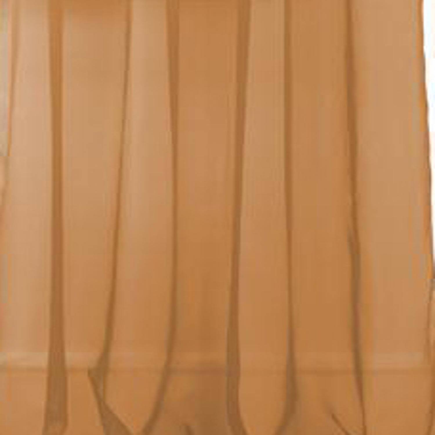 Left. RT Designers Collection - RT Designers Collection Cara One Sheer Grommet Light Filtering Curtain Panel 54" x 90" Neon Orange - Neon orange.