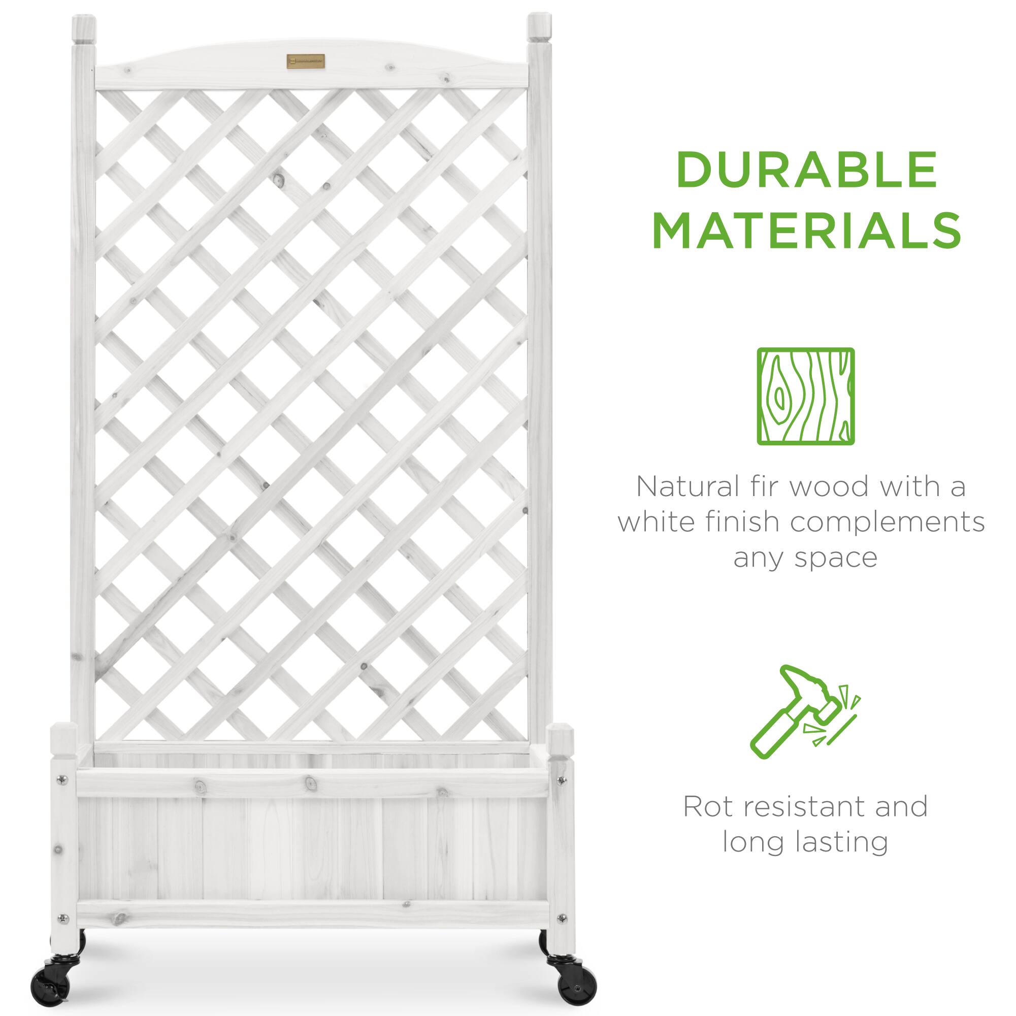 DURABLE MATERIALS

Natural fir wood with a white finish complements any space

Rot resistant and long lasting