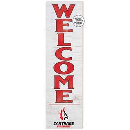 Jardine - Carthage Firebirds 10'' x 35'' Indoor/Outdoor Welcome Sign - White